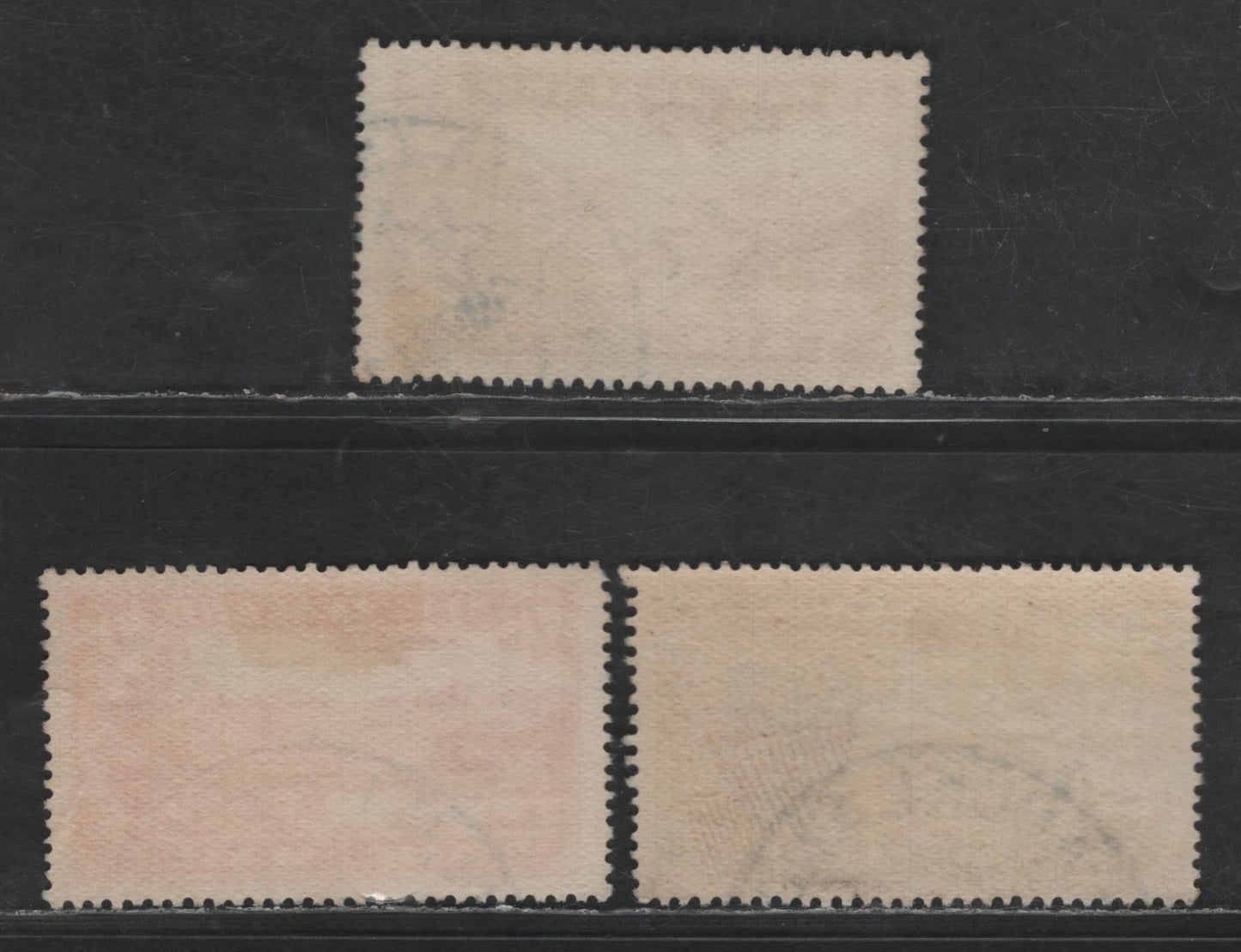 Lot 22 (C) New Zealand SC#548-550 3d - 7d Chocolate - Brownish Orange Scenic Views, 1931-1933 Airmail Issue, 3 Very Fine Used SIngles