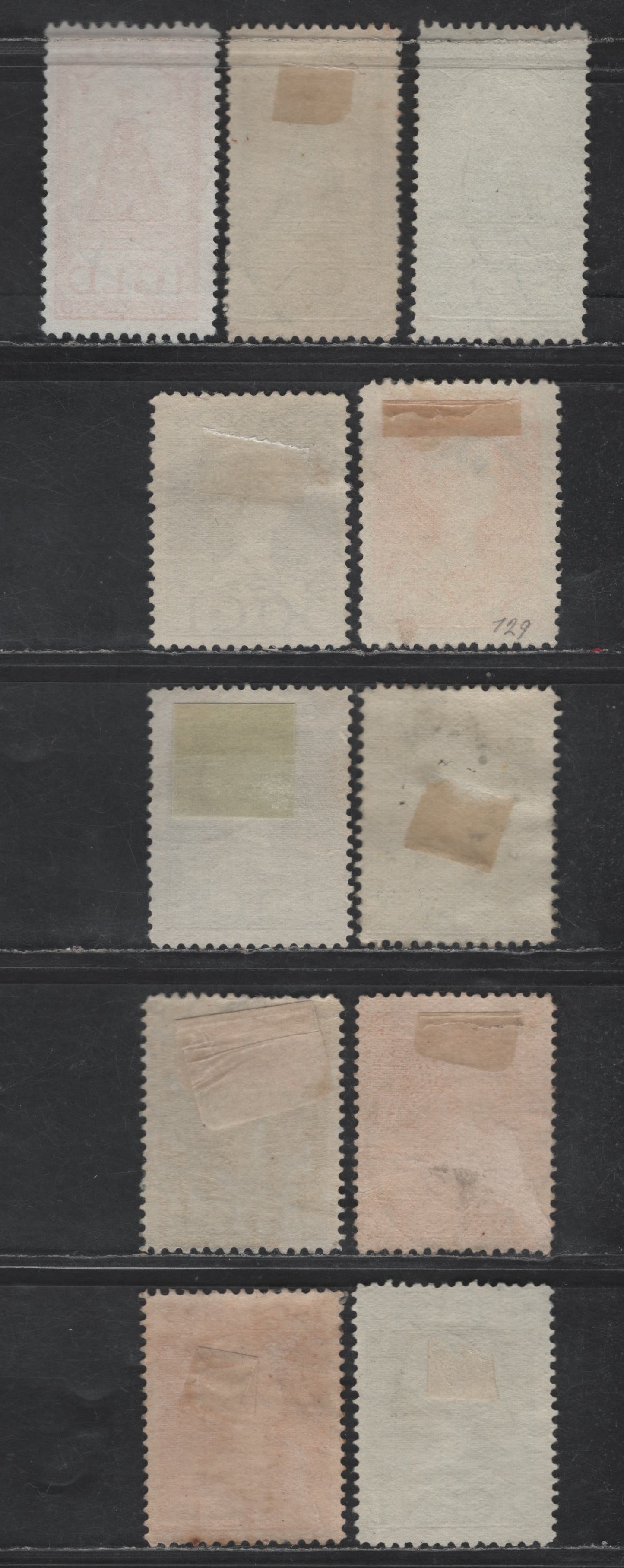 Lot 228 Netherlands SC#124-128, 130-132 2c - 1g Myrtle Green - Red Queen Wilhelmina, 1923 25th Anniv of Queen Wilhelmina's Ascension, 11 Fine/Very Fine Used Singles, Perfs 11.5x12 & 11.5