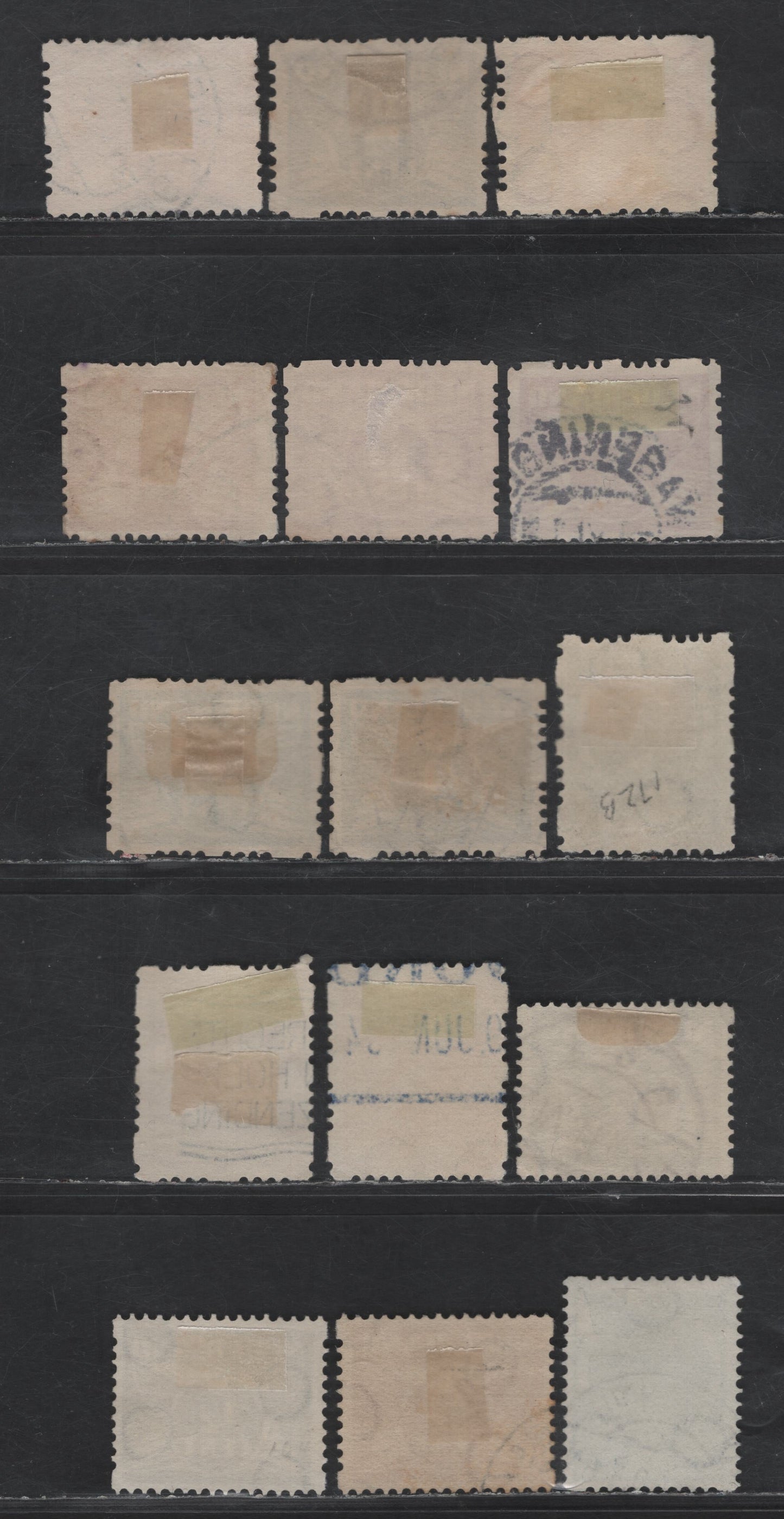 Lot 236 Netherlands SC#143a, 164a, 165a, 166a, 169a, 171a, 172a, 173a, 182a, 164b, 166b, 172c 2c - 5c Red Orange - Deep Green Gull & Queen Wilhelmina, 1924-1930 Gull & Queen Wilhelmina Issues, 15 Fine/Very Fine Used Singles, Syncopated Perf Types A, B & C
