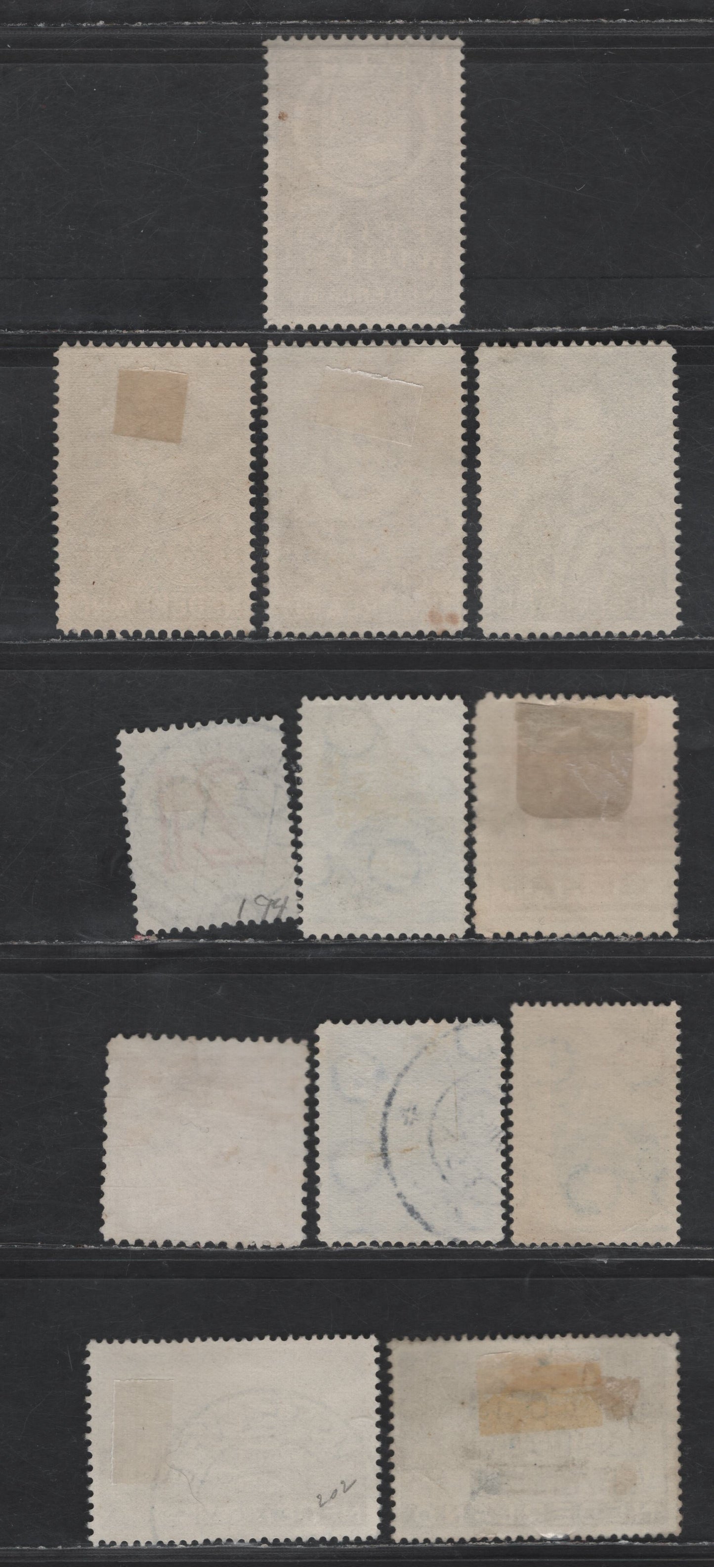 Netherlands SC#140-141, 194-203 2c - 12.5c Black Brown - Dull Blue Royal Dutch Lifeboat Society - Curacao Tercentenary, 1924-1934 Royal Dutch Lifeboat Society - Curacao Tercentenary Issues, 12 Fine/Very Fine Used Singles