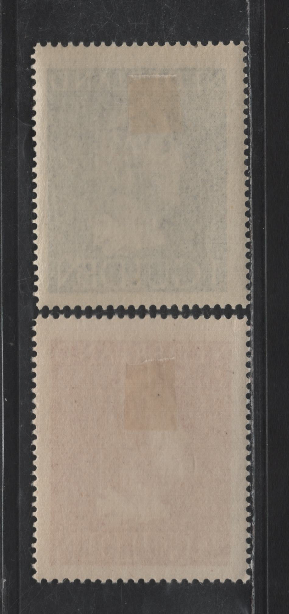 Lot 249 Netherlands SC#278-279 1g - 2.5g Dark Blue - Brick Red Queen Wilhelmina, 1946 Queen Wilhelmina Issue, 2 F/VFOG Singles