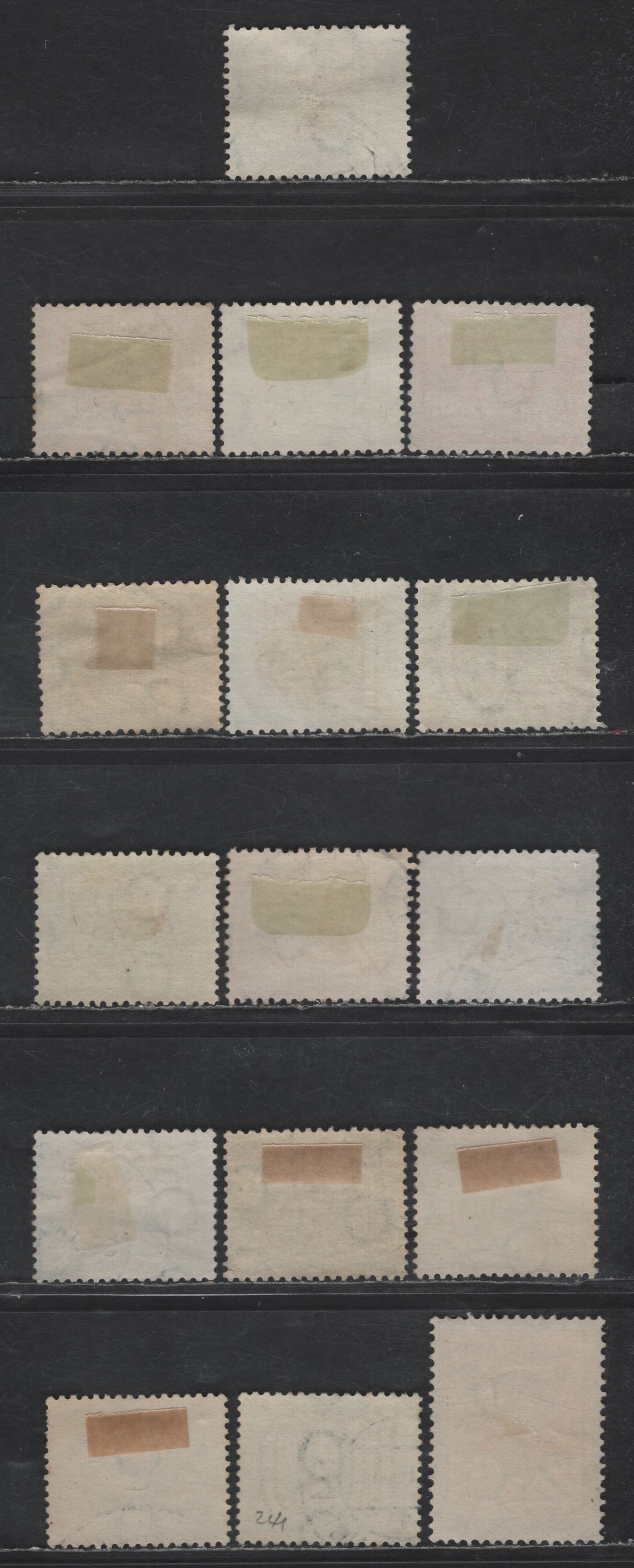 Lot 254 Netherlands SC#226-236, 237-241 2.5c on 3c - 10c on 2.5c Vermillion - Yellow Surcharges - European Union of Posts & Telegraphs, 1940-1943 Surcharges - European Union of Posts & Telegraphs Issues, 16 Very Fine Used Singles