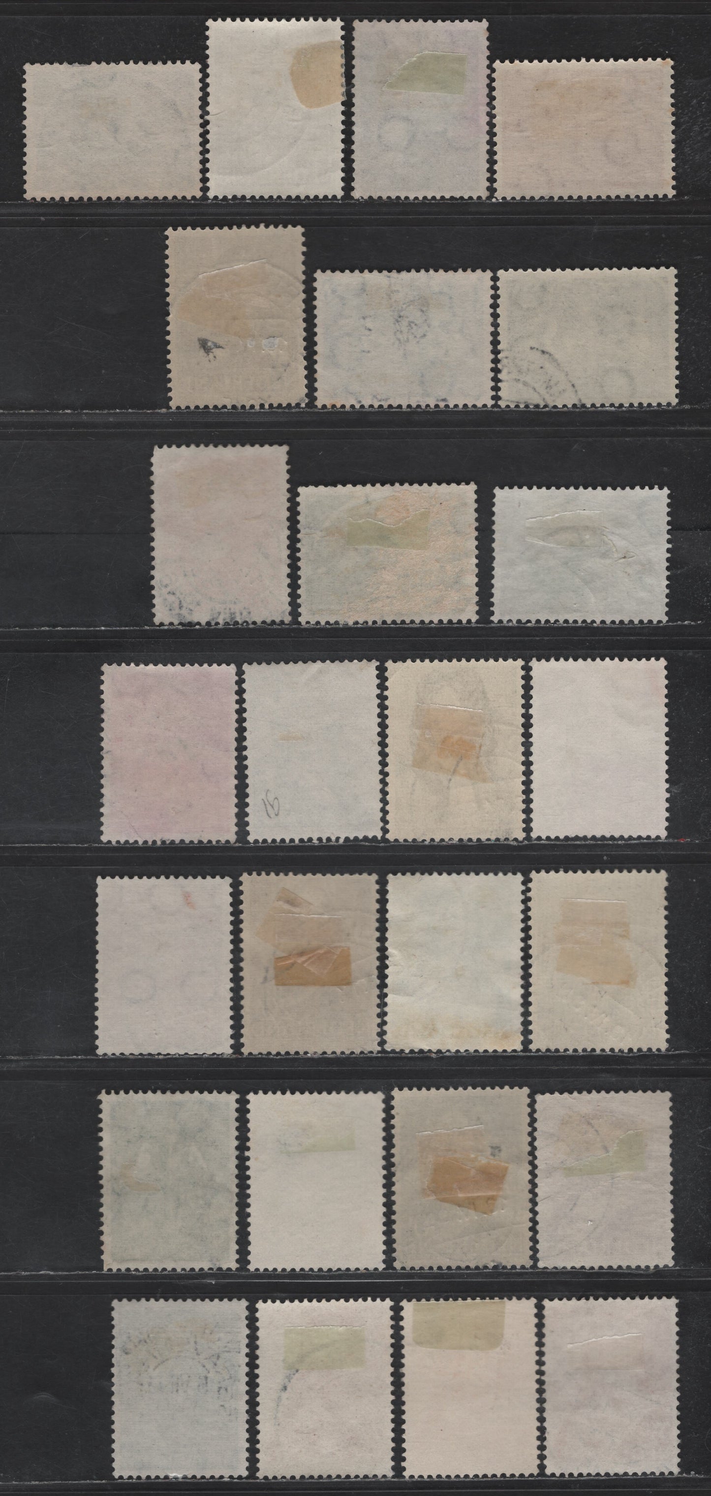 Lot 258 Netherlands SC#245-261 1c - 40c Black - Bluish Black Portrait, 1943-1944 Portraits & Symbols Issue, 26 Very Fine Used Singles