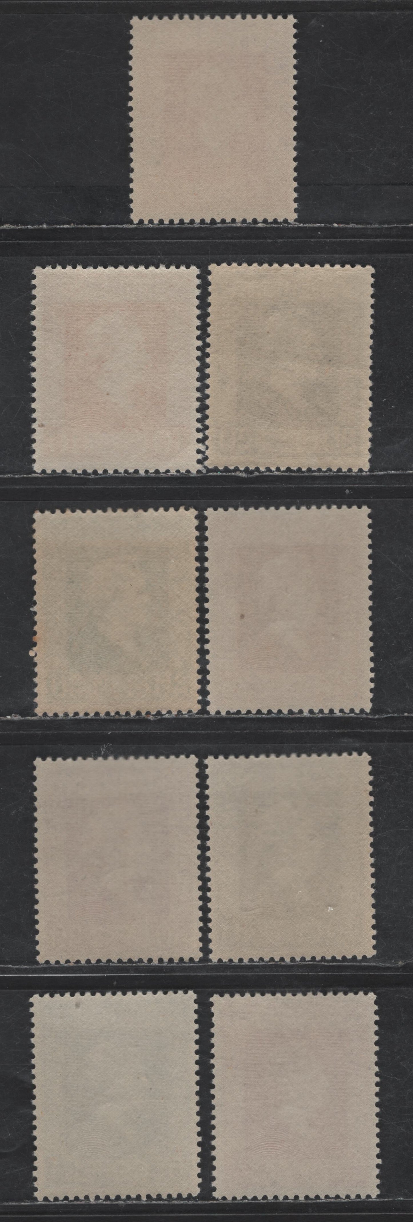 Lot 261 Netherlands SC#266-267, 270-276 7.5c - 50c Vermillion - Red Violet Queen Wilhelmina, 1944-1946 Bradbury-Wilkinson Pictorial Issue, 9 VFNH Singles