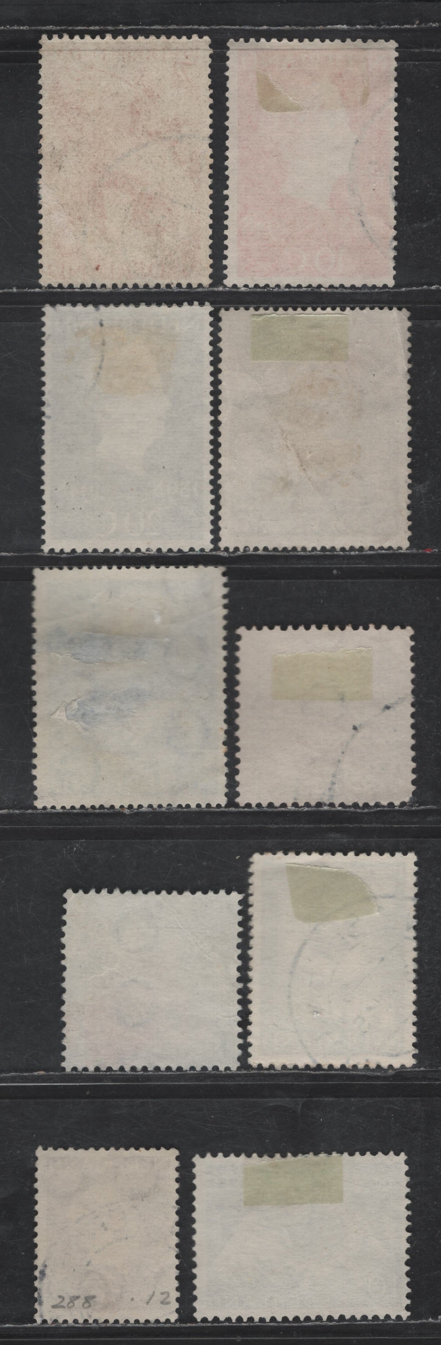 Lot 274 Netherlands SC#277, 302-305, 323-324, 328-334 7.5c - 10c Orange - Dark Blue Liberation - Mining & Chemicals, 1945-1952 Liberation - Mining & Chemicals Issues, 10 Very Fine Used Singles