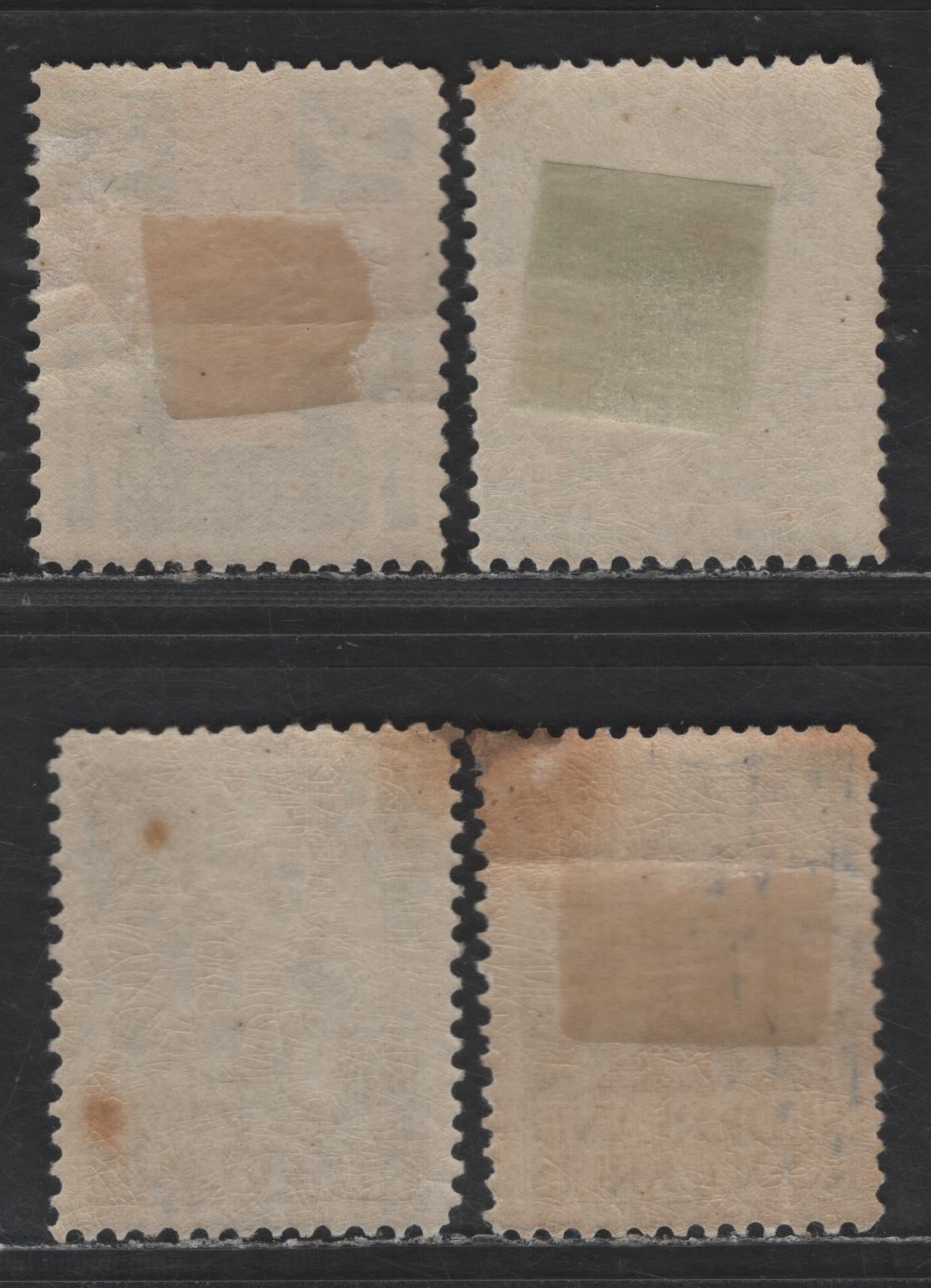 Lot 292 Netherlands SC#B17-B20 3c+2c - 15c+5c Deep Green - Ultramarine & Red Queen Emma - Red Cross & Doves, 1927 Semi Postal Issue, 4 F/VFOG/NH Singles, 5c Is NH, Rest OG, Toned Paper On 3c