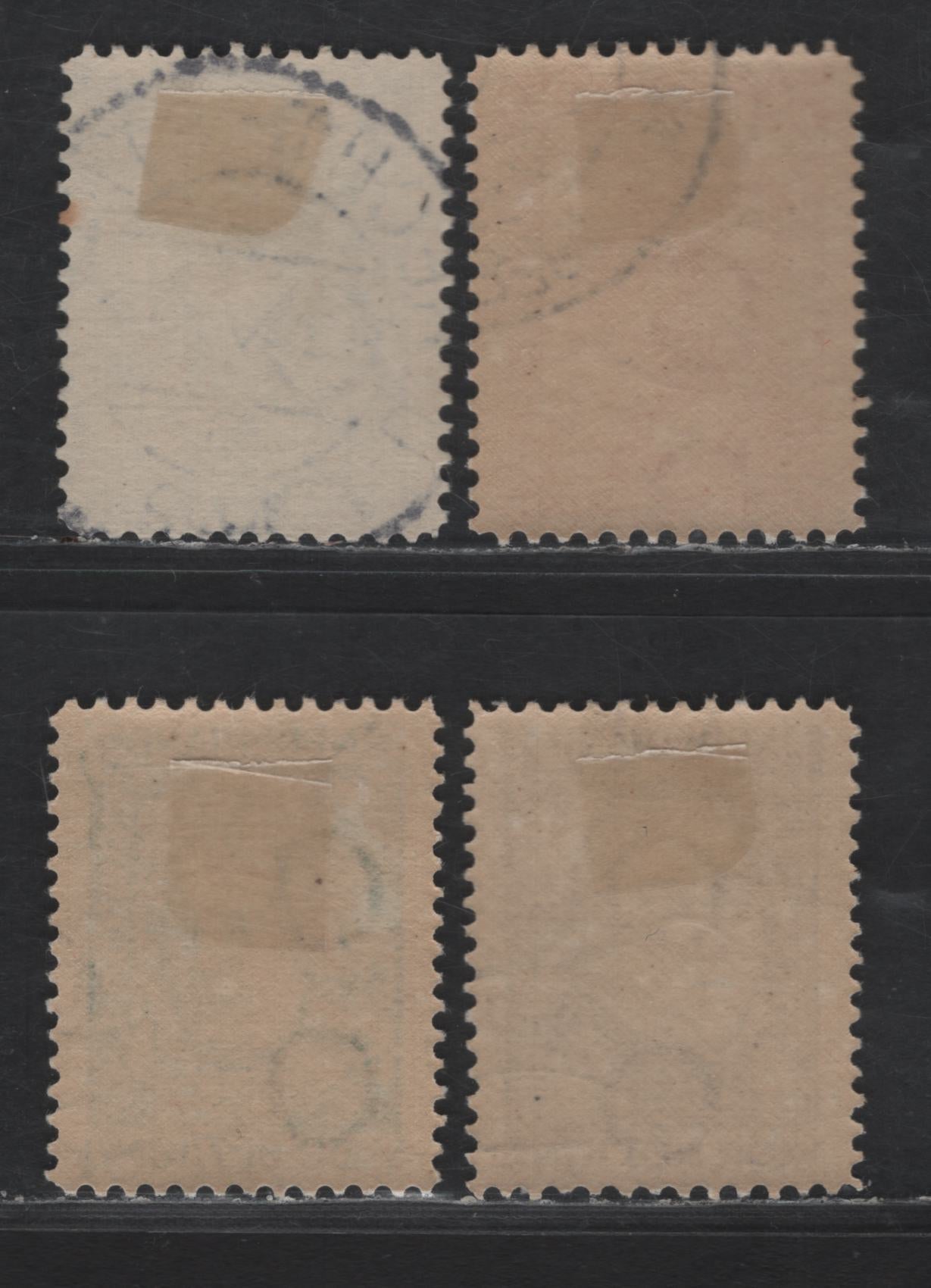 Netherlands SC#B33-B36 1.5c+1.5c - 12.5c+3.5c Violet - Ultramarine Jean Pierre Minckelers - Christian Huygens, 1928 Semi Postal Issue, 4 Very Fine Used Singles