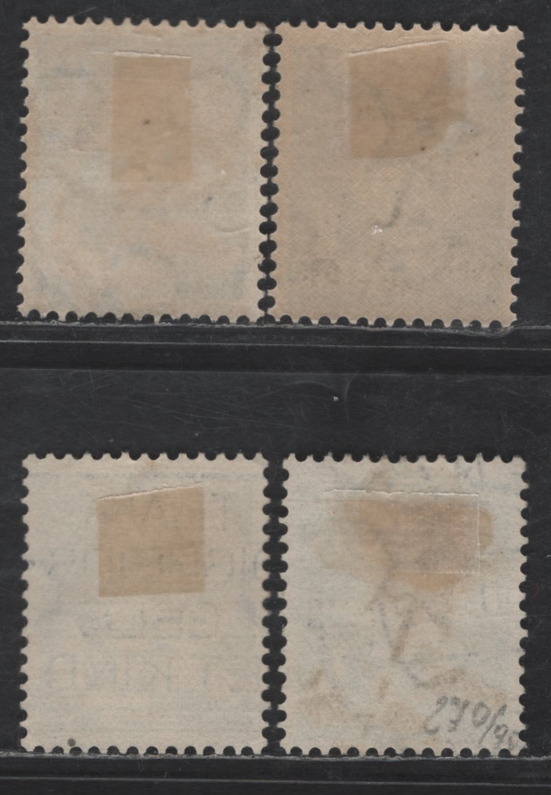 Lot 307 Netherlands SC#B66-B69 1.5c+1.5c - 12.5c+3.5c Slate & Orange Brown - Dark Blue & Silver Child Carrying The Star Of Hope, 1933 Semi Postal Issue, 4 Very Fine Used Singles