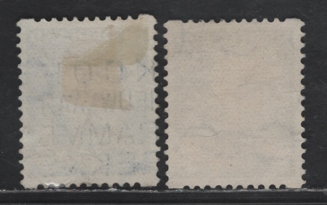 Lot 308 Netherlands SC#B67a, B69a 5c+3c - 12.5c+3.5c Dark Brown & Ocher - Dark Blue & Silver Child Carrying The Star Of Hope, 1933 Semi Postal Issue, 2 Very Fine Used Singles, Syncopated Perfs, Type C