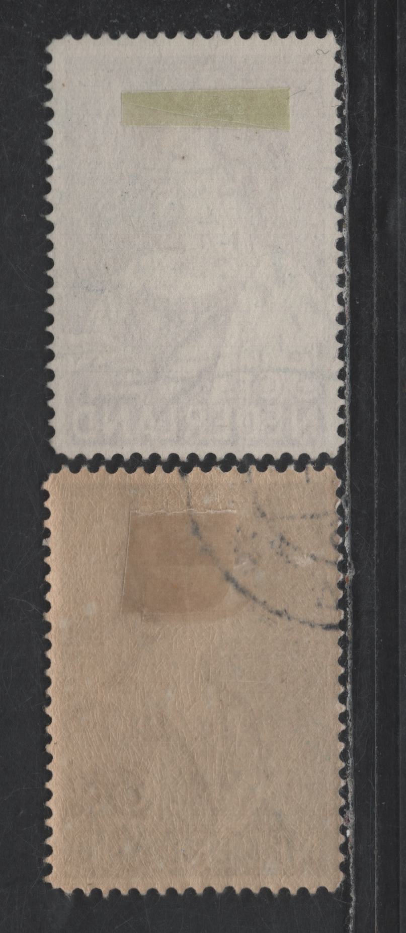 Lot 310 Netherlands SC#B70-B71 5c+4c - 6c+4c Dark Violet - Blue Queen Wilhelmina - Princess Juliana, 1934 Semi Postal Issue, 2 Very Fine Used Singles