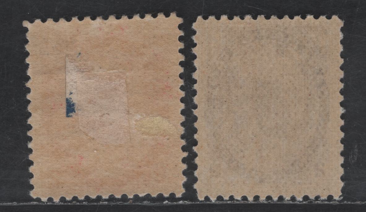 Lot 79 Canada SC#76-77 2c Purple Queen Victoria, 1898-1902 Numeral Issue, 2 FOG Singles, Purple on Vertical Wove Paper, Rose Carmine On Horizontal Wove Paper, Die 1