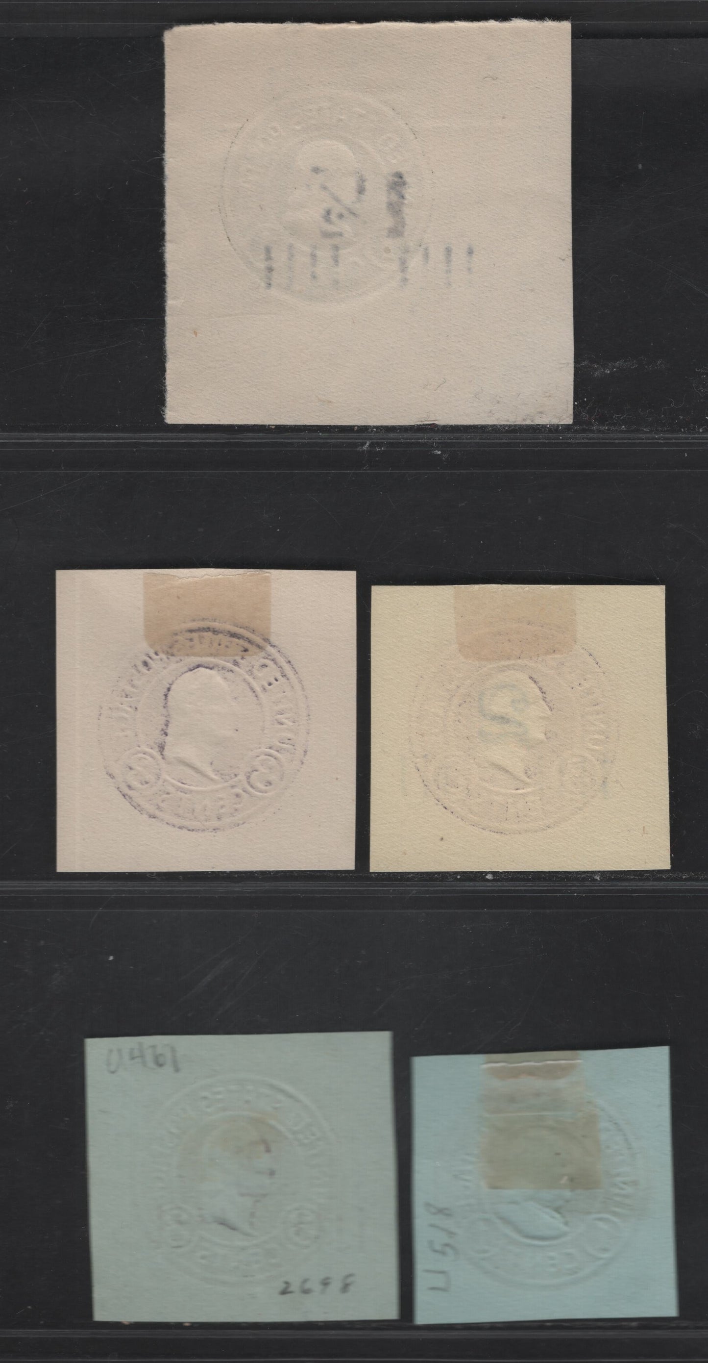 Lot 124 United States SC#U458b, U459a, U461, U495, U518 1.5c on 1c - 2c on 3c Green - Dark Violet Washington, 1920-1921 Surcharge Issue, Very Fine Used Singles, Various Papers & Dies