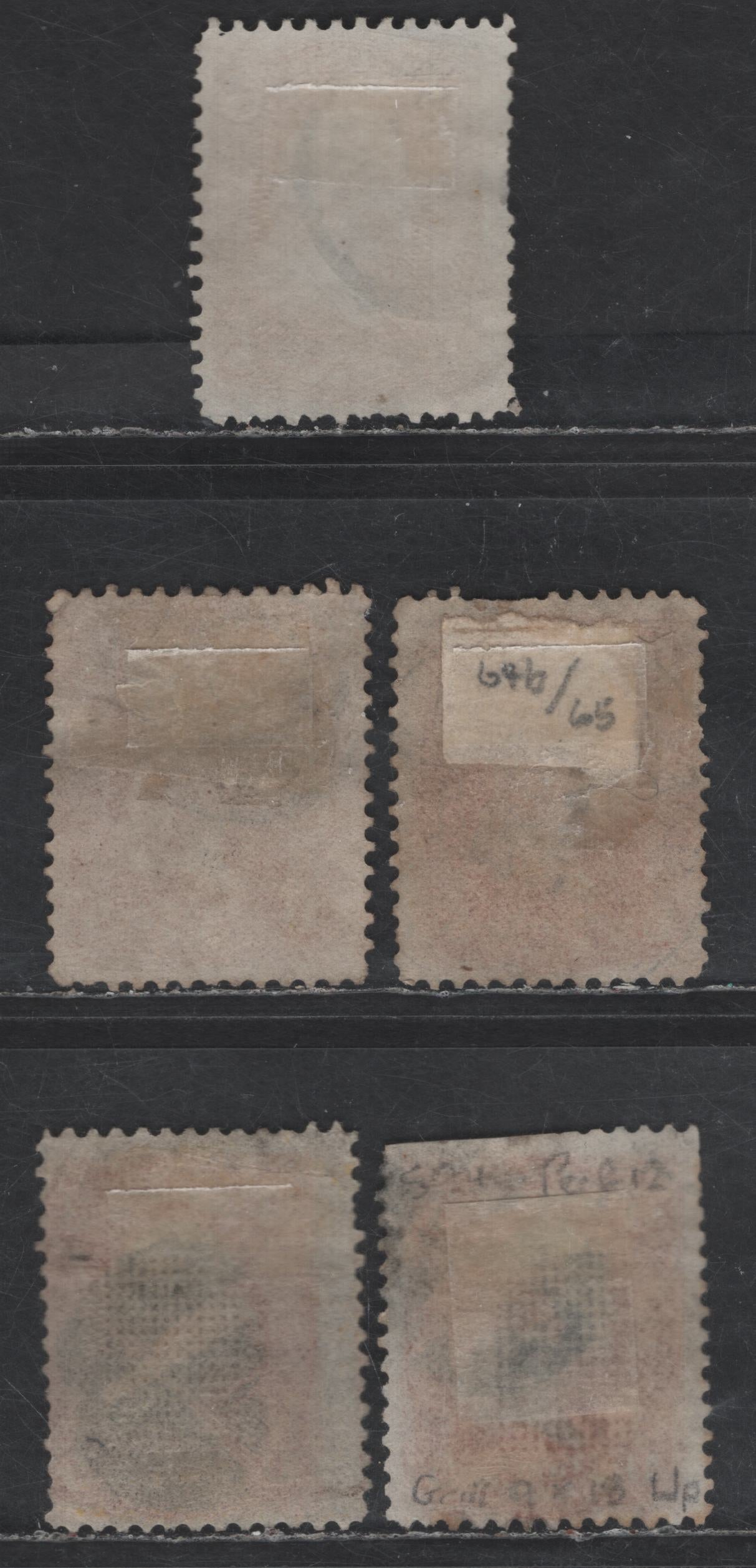 Lot 147 (C) United States Of America SC#94, 64, 65 3c Rose, Brownish Rose & Pink George Washington, 1861-1869 Civil War Issue, 5 Fair, VG & Fine Used Singles Pink Shade is Fine, Two F-Grills Are Fair, Rose & Brown Rose Are VG, One With A Corner Crease
