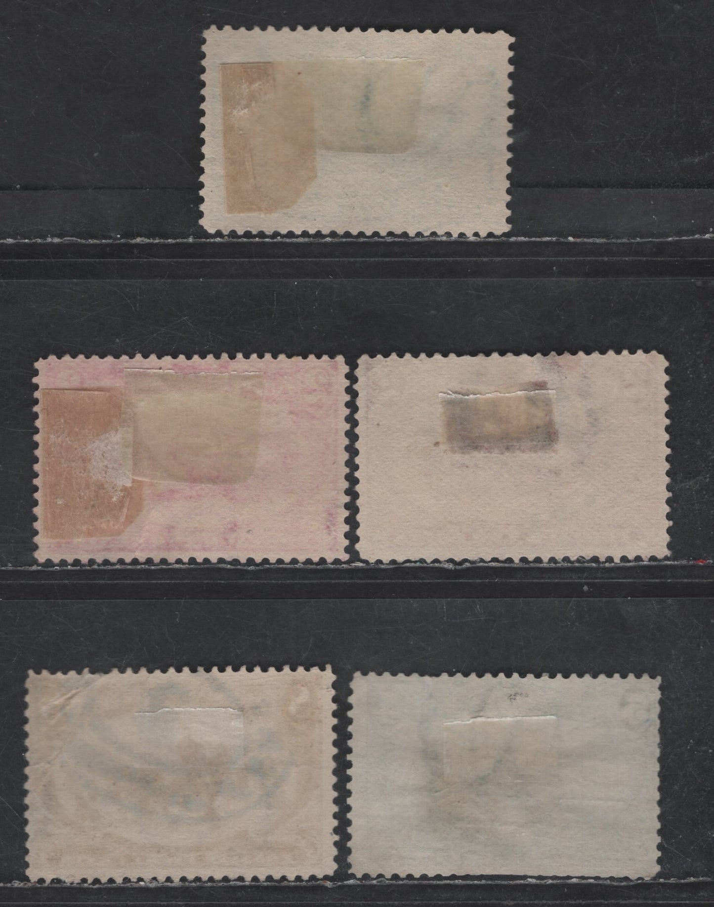 Lot 241 (C) United States Of America SC#285-286, 288-289 1c-8c Marquette On The Mississippi - Troops Guarding Wagon, 1898 Trans-Mississippi Issue, 5 Good & Fine Used Singles Trimmed Perfs On 5c, Corner Crease & Small Tear On 8c