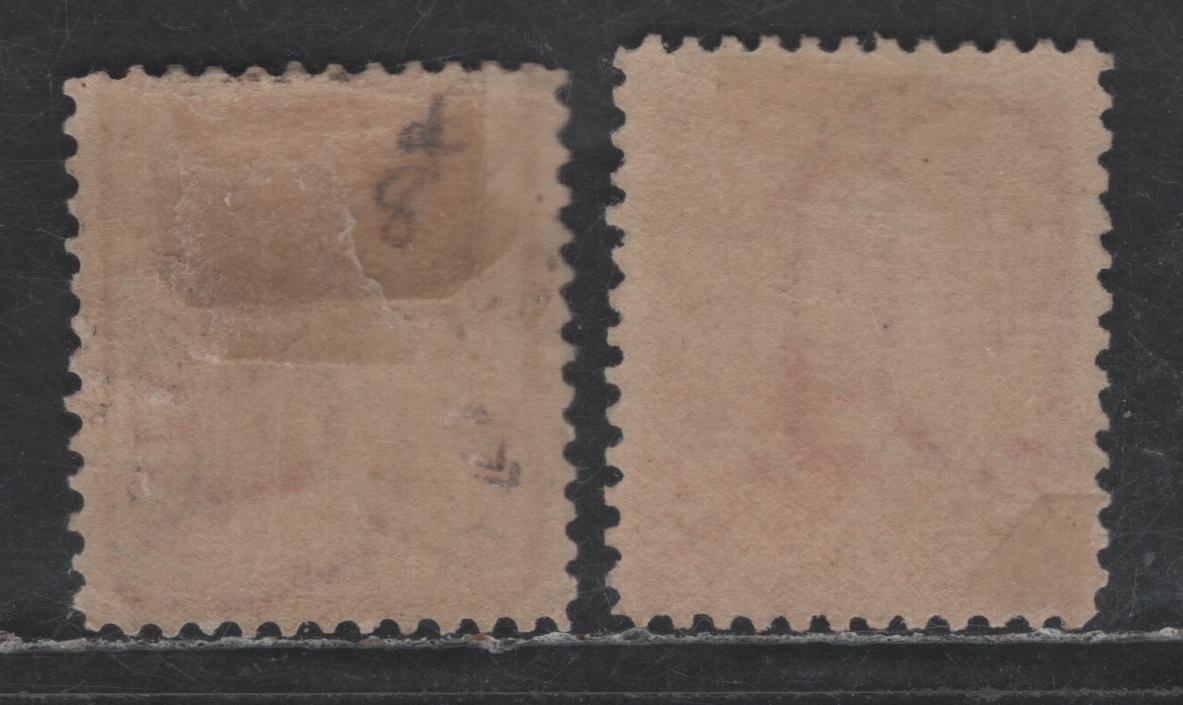 Lot 248 United States Of America SC#319, 301 2c Carmine George Washington, 1902-1908 Second Bureau Issue, 2 VFOG Singles 2c Carmine Is Type I