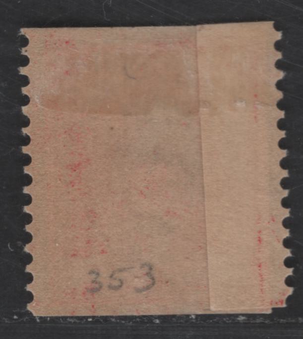 Lot 278 United States Of America SC#353var 2c Carmine George Washington, 1908-1920 Washington-Franklin Issue, A Fine OG Single Paste-Up Single, Perf. 12 Vertically, Wmk Double Lined USPS
