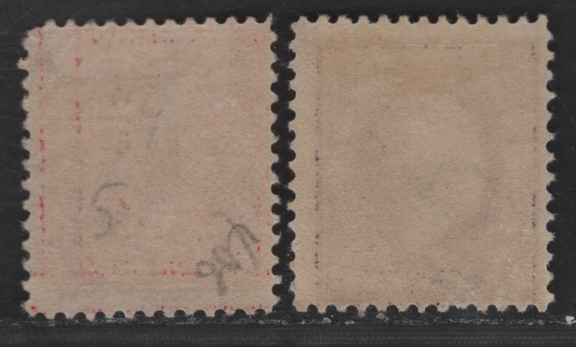 Lot 284 United States Of America SC#376, 406 2c-3c Carmine & Violet George Washington, 1908-1920 Washington-Franklin Issue, 2 Fine OG Singles Perf. 12, Wmk Single Lined USPS, Both Type 1