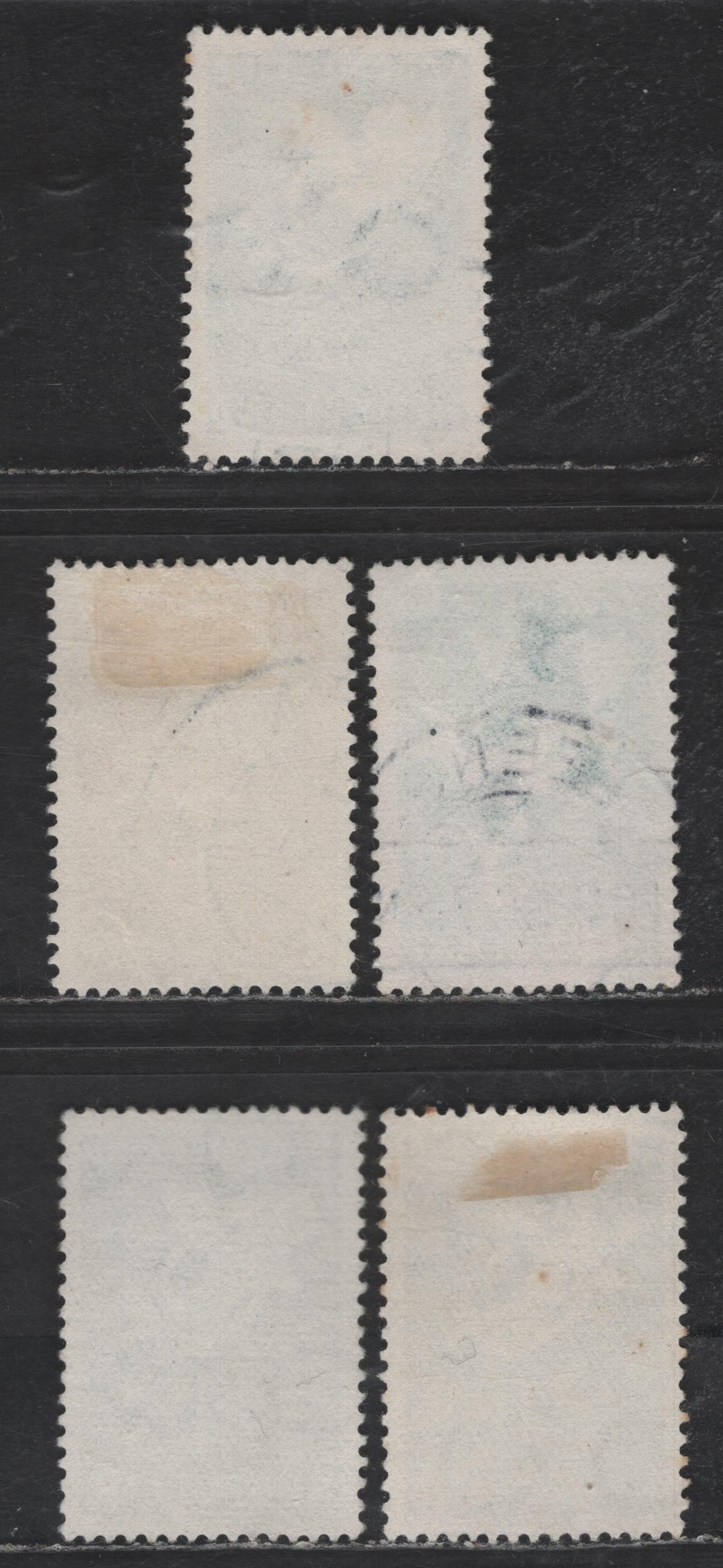 Lot 306 Netherlands SC#B90-B93 1.5c+1.5c - 12.5c+3.5c Lilac Gray - Indigo Cherub, 1936 Semi Postal Issue, 5 Very Fine Used Singles, Additional Shade Of 1.5c+1.5c