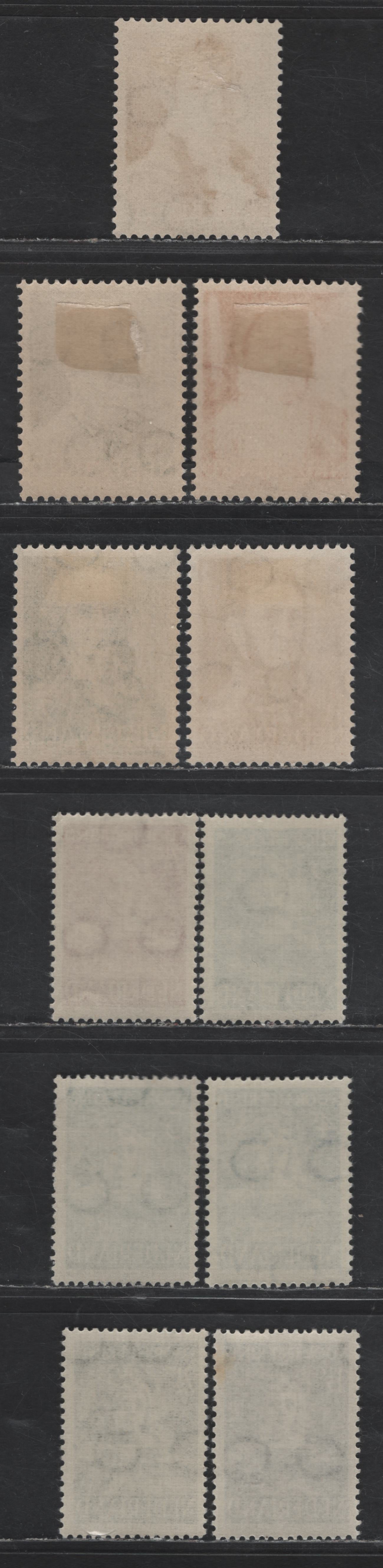 Lot 321 Netherlands SC#B134-B143 1.5c+1.5c - 7.5c+3.5c Black Brown - Deep Henna Brown Dr. Antonius Mathijsen - , 1941 Semi Postal Issue, 11 VFOG/NH Singles, Additional Shade Of B142 (5c)