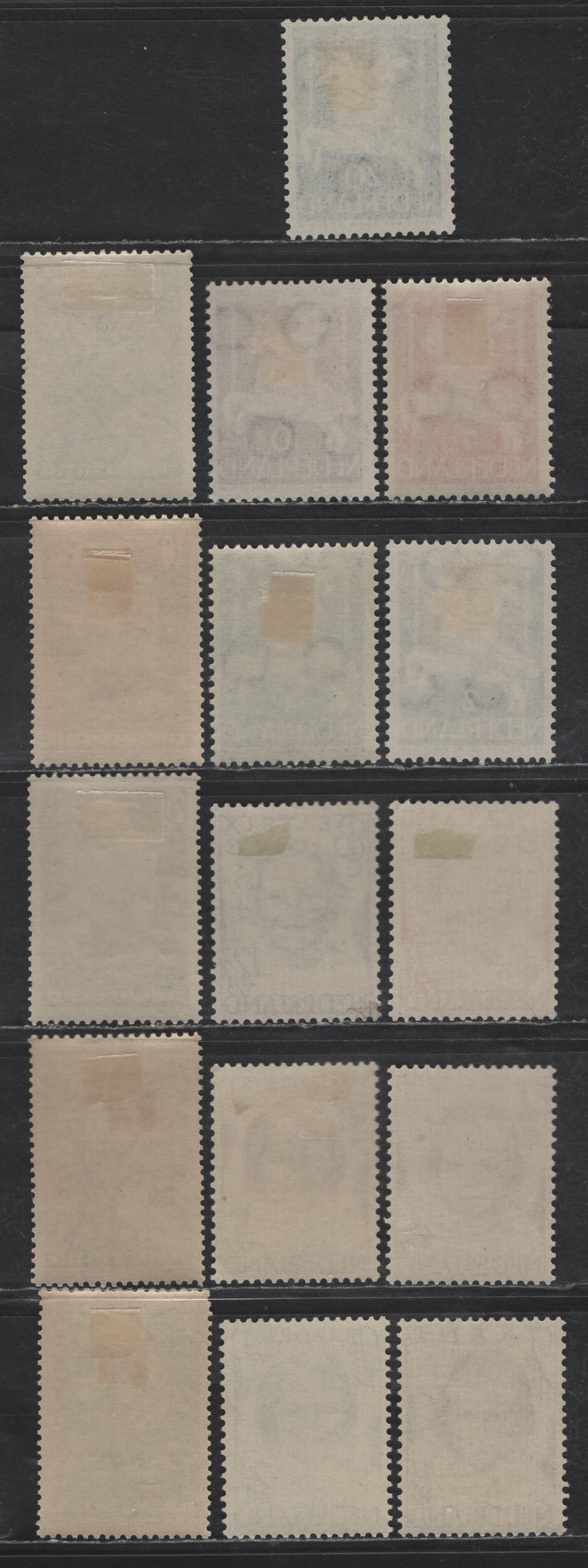 Lot 325 Netherlands SC#B164-B174, B180-B184 1.5c+1.5c - 20c+5c Black Brown - Blue Princess irene - Children, 1946-1947 Semi Postal Issues, 16 VFOG/NH Singles