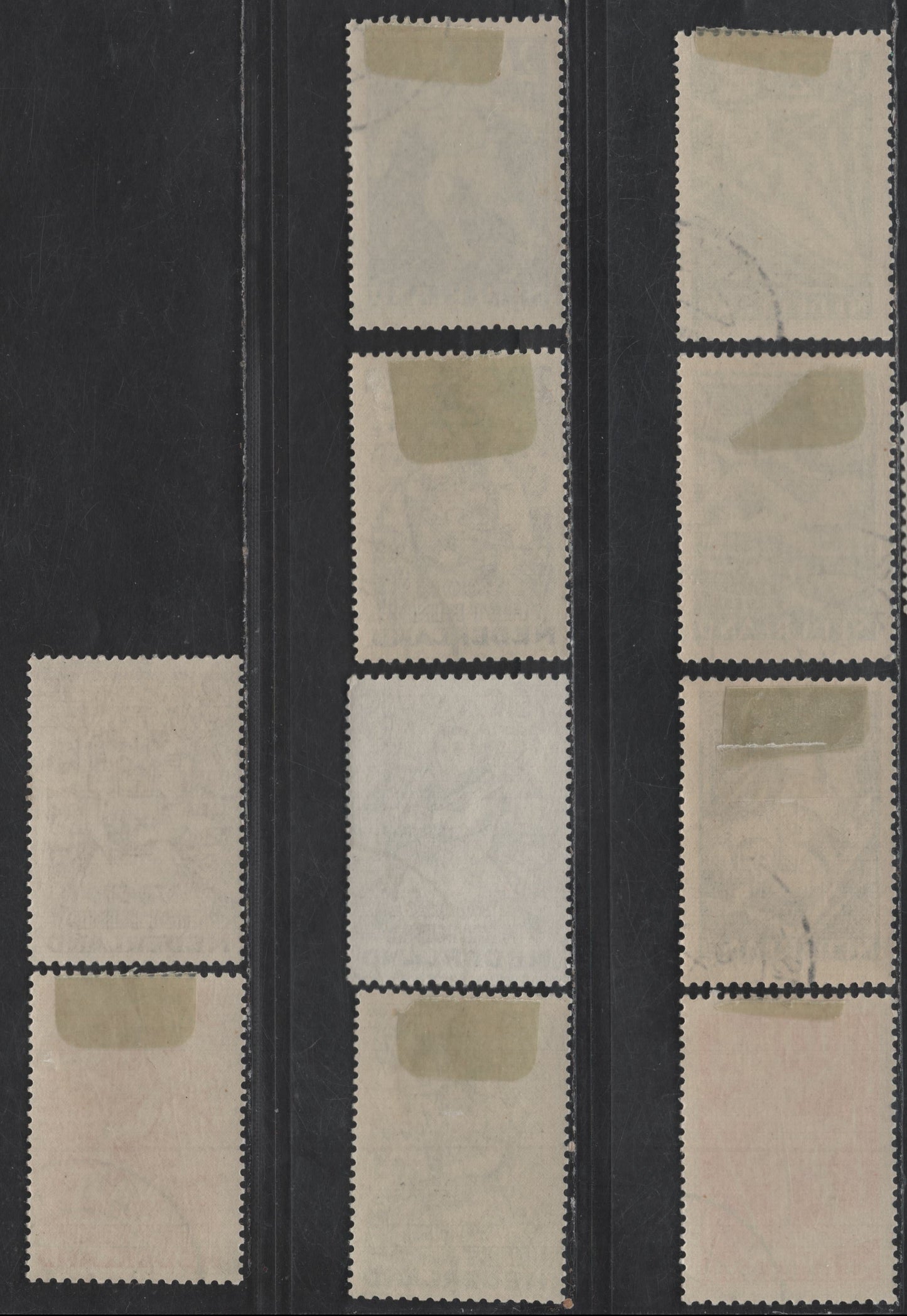 Lot 331 Netherlands SC#B189-B193, B203-B207 2c+2c -20c+7c Yellow Green - Blue Boy In Kayak - New Years, 1948-1949 Semi Postal Issues, 10 Very Fine Used Singles