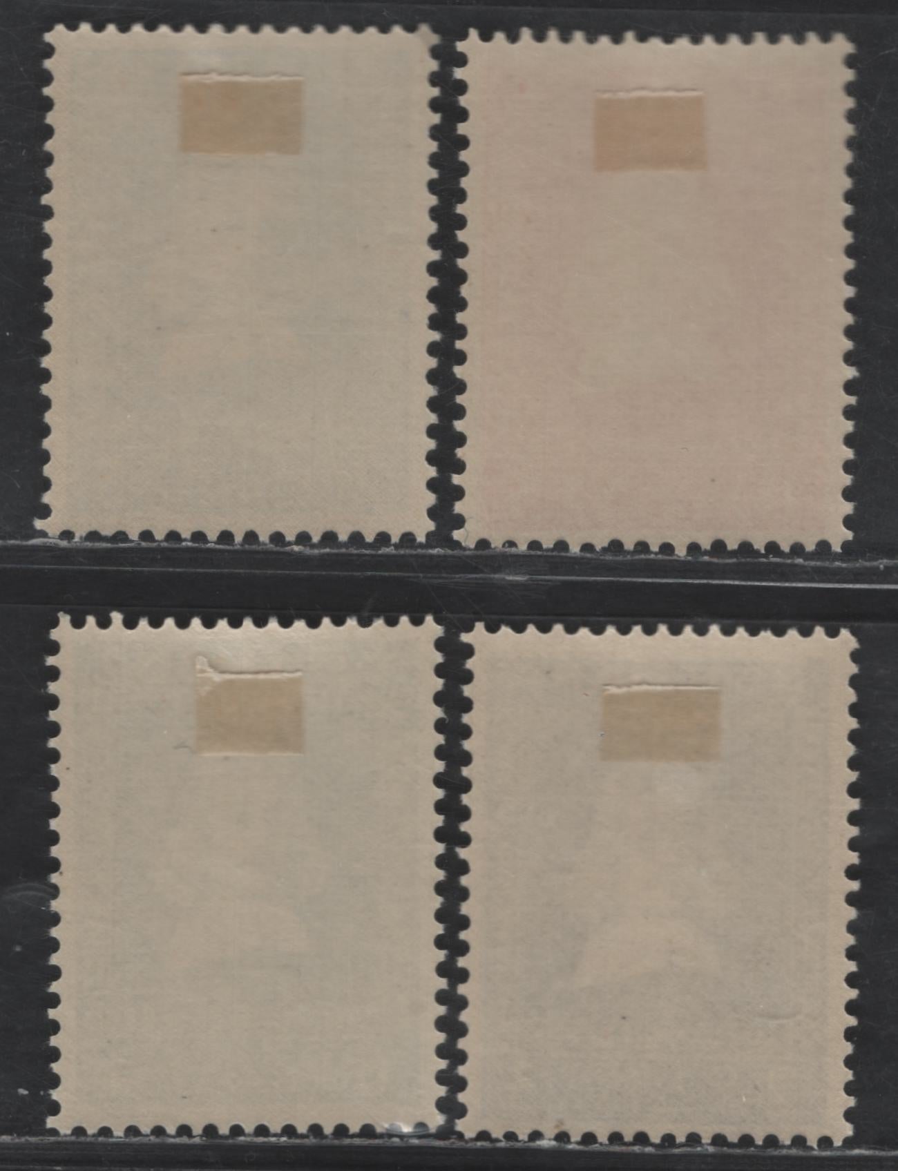 Lot 342 Netherlands SC#B234-B237 2c+3c - 20c-5c Dark Gray - Bright Blue Jan van Riebeeck, 1952 Semi Postal Issue, 4 VFOG Singles