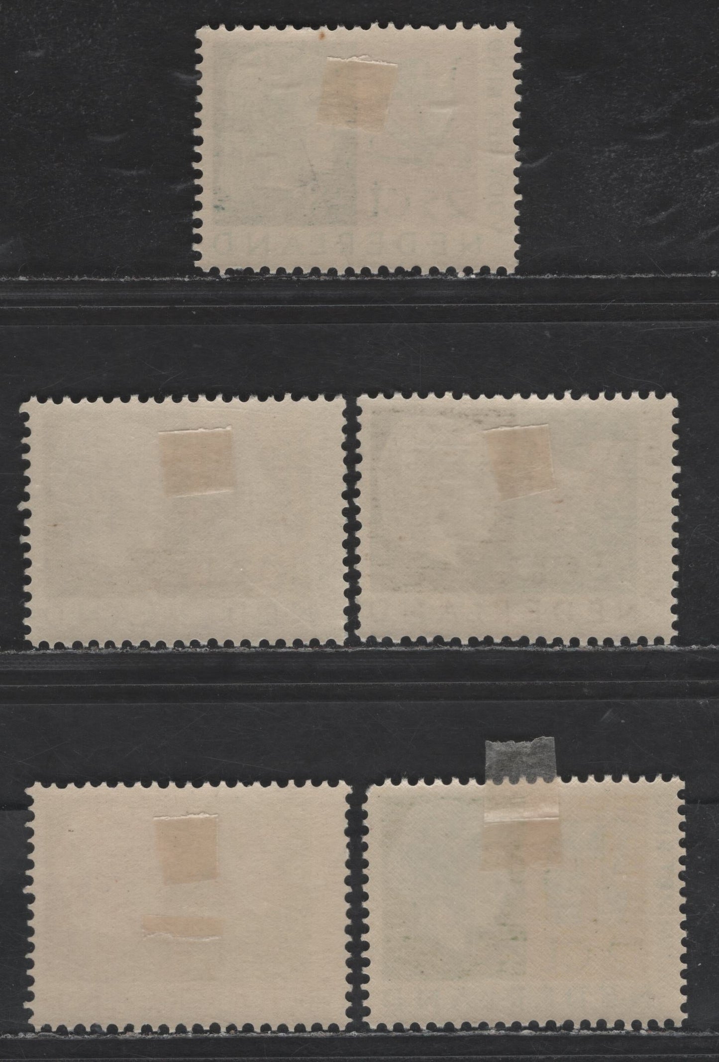 Lot 349 Netherlands SC#B259-B263 2c+3c - 25c+8c Yellow & Blue Gray - Pink & Blue Green Spade, Flag, Bucket & Girl's Head - Tulip, 1953 Semi Postal Issue, 5 VFOG Singles