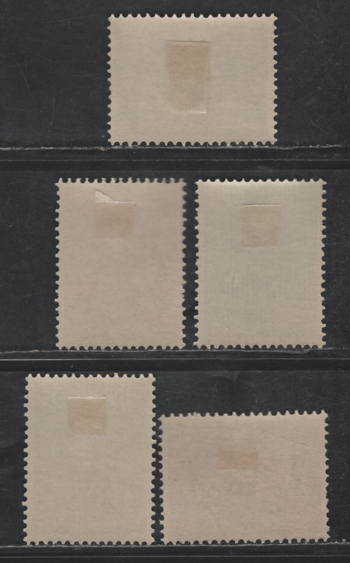 Lot 351 Netherlands SC#B271-B275 2c+3c - 25c+8c Brown - Deep Blue Children Making Paper Chains - Girl Brushing Teeth, 1954 Semi Postal Issue, 5 VFOG Singles