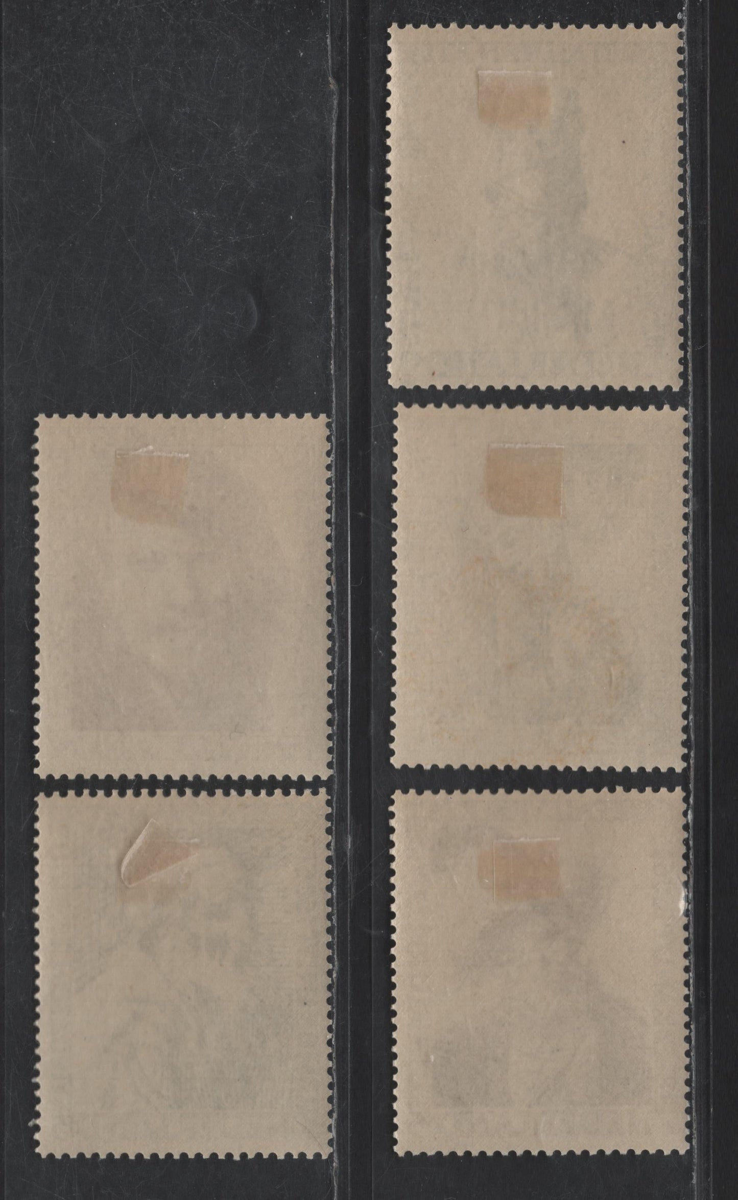 Lot 356 Netherlands SC#B291-B295 2c+3c - 25c+8c Bluish Black - Reddish Brown Farmer Wearing High Cap - Self Portrait of 1639, 1956 Semi Postal Issue, 5 VFOG Singles
