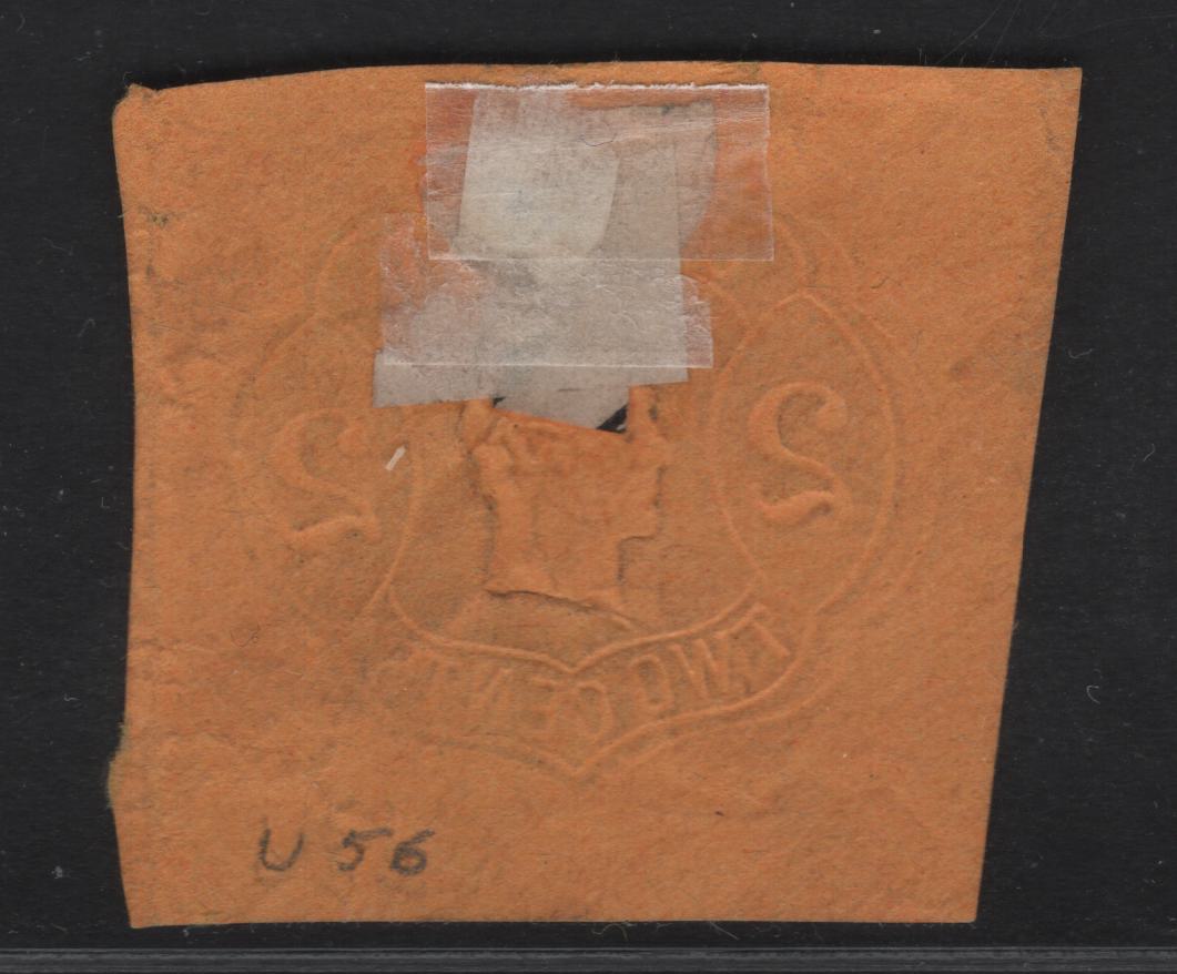 Lot 36 United States SC#U56 2c Black Jackson, 1863-1864 4th Nesbitt Issue, A Fine Used Single, Orange Paper, Design 25.5mm Wide