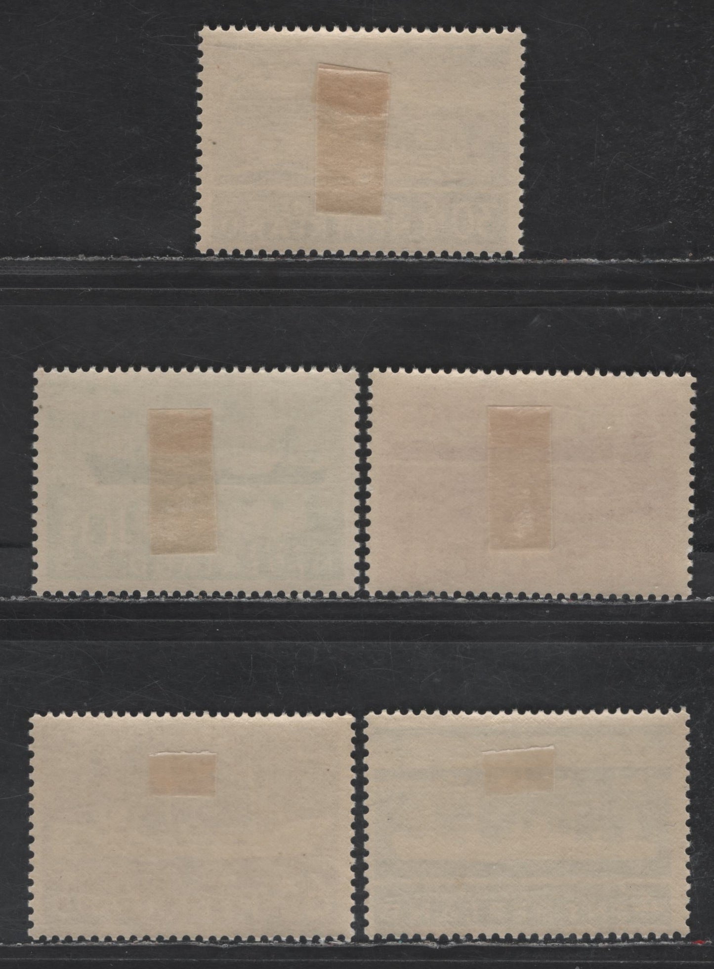 Lot 361 Netherlands SC#B306-B310 4c+3c - 30c+8c Bright Blue - Chocolate Motor Freighter - S.S. Nieuw Amsterdam, 1957 Semi Postal Issue, 5 VFOG Singles