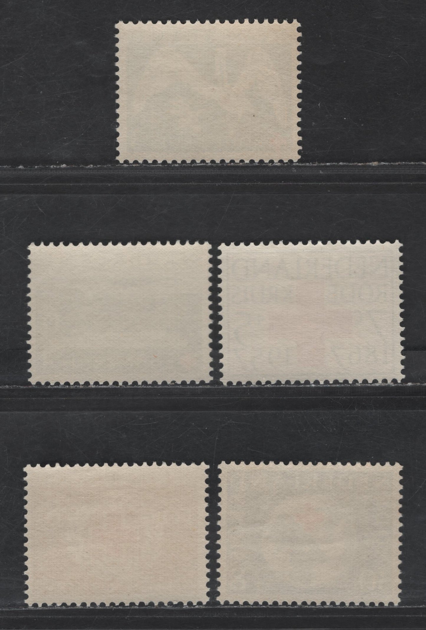 Lot 362 Netherlands SC#B311-B315 4c+3c - 30c+8c Blue & Red - Violet Blue White Pelican Feeding Young - Glove & Cross, 1957 Semi Postal Issue, 5 VFNH Singles