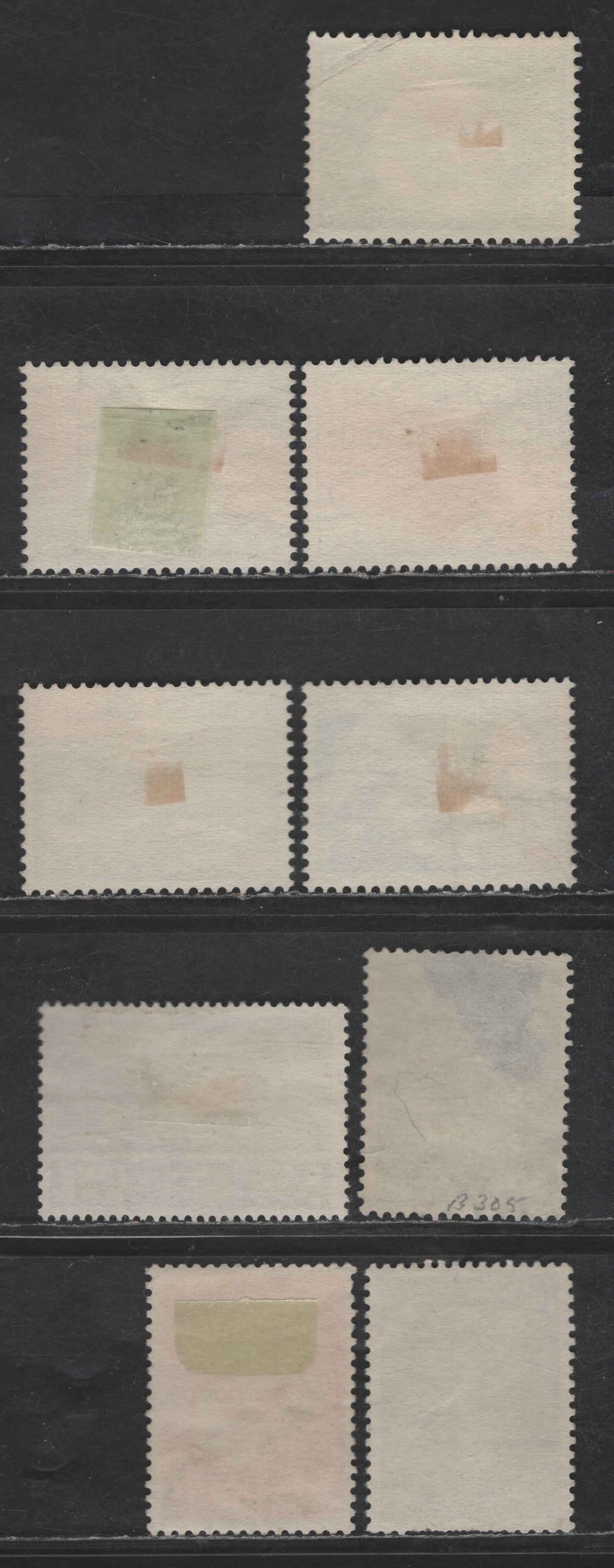 Lot 363 Netherlands SC#B301, B304-B305, B310-B315 2c+3c - 30c+8c Black Violet - Violet Blue Boy by Jan van Screl - Globe & Cross, 1956-1957 Semi Postal Issues, 9 Very Fine Used Singles