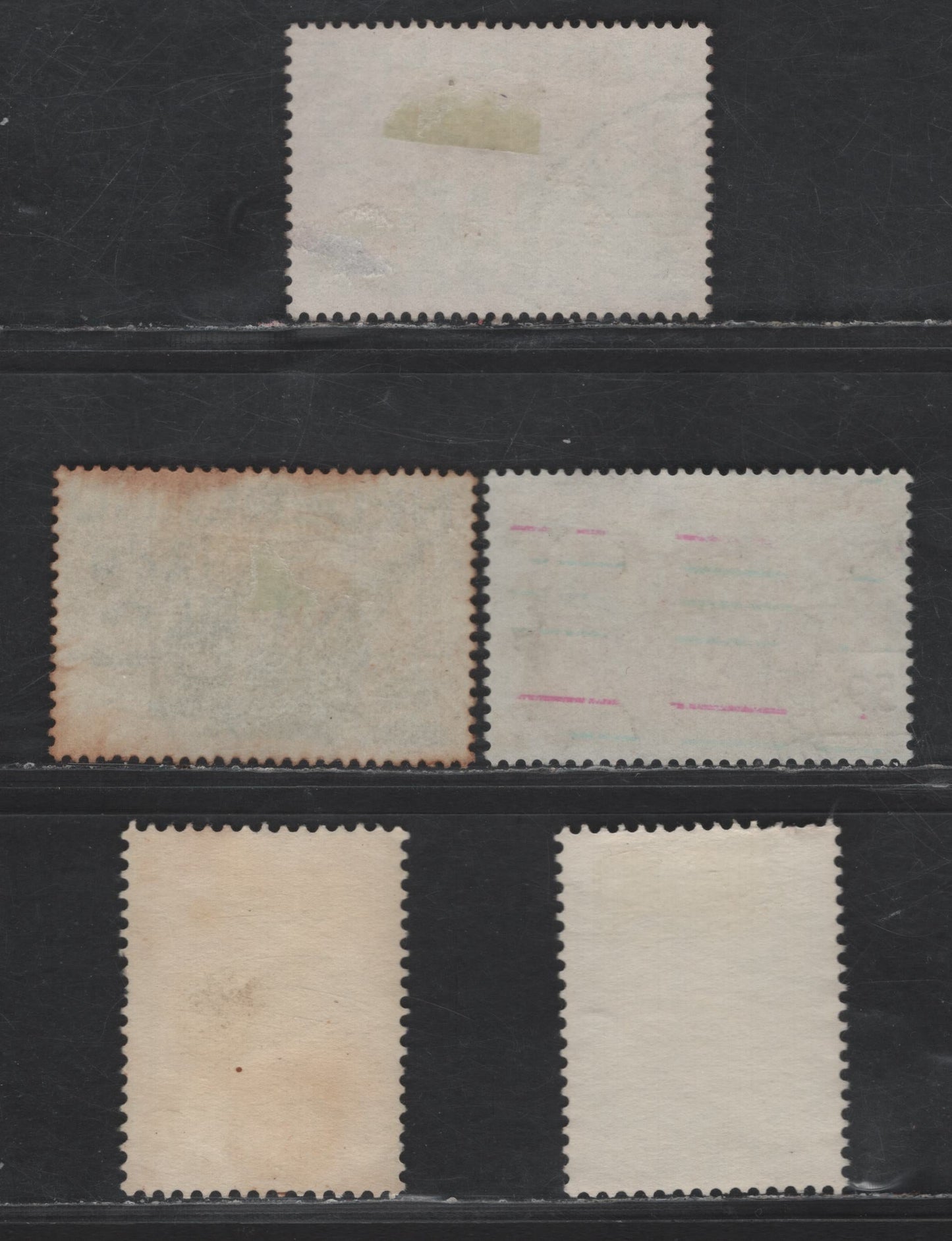 Lot 371 Netherlands SC#B326, B329, B332, B334-B335 4c+4c - 30c+9c Light Blue - Dark Brown on Brick Red Girl on Stilts & Boy on Tricycle - Sand Spouter, 1958-1959 Semi Postal Issue, 5 Very Fine Used Singles