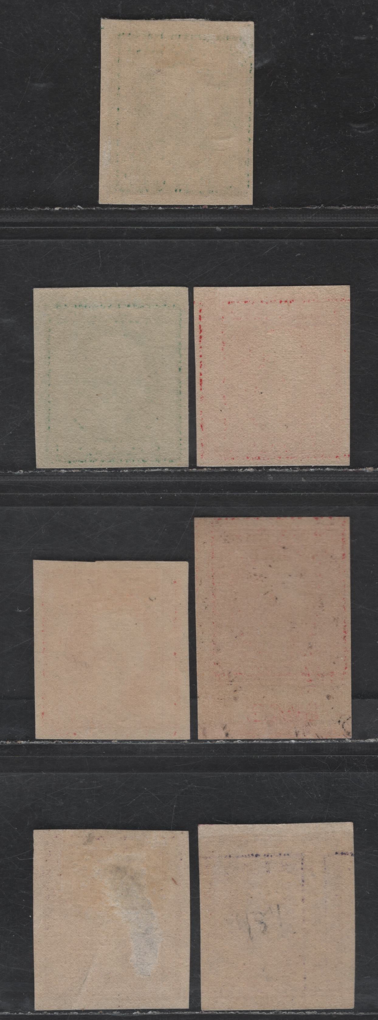 Lot 408 United States Of America SC#481-484 1c-3c Green, Bluish Green, Carmine, Rose, Violet & Deep Violet George Washington, 1908-1920 Washington-Franklin Issue, 7 VFOG Singles Imperforate, Type 1 and 3c Type 1 & 2, Unwatermarked