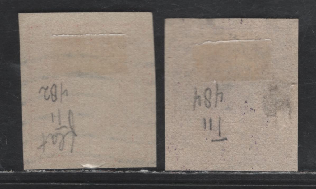 Lot 426 United States Of America SC#482, 484 2c-3c Rose Carmine & Violet George Washington, 1908-1920 Washington-Franklin Issue, 2 VF Used Singles Imperforate, Unwatermarked