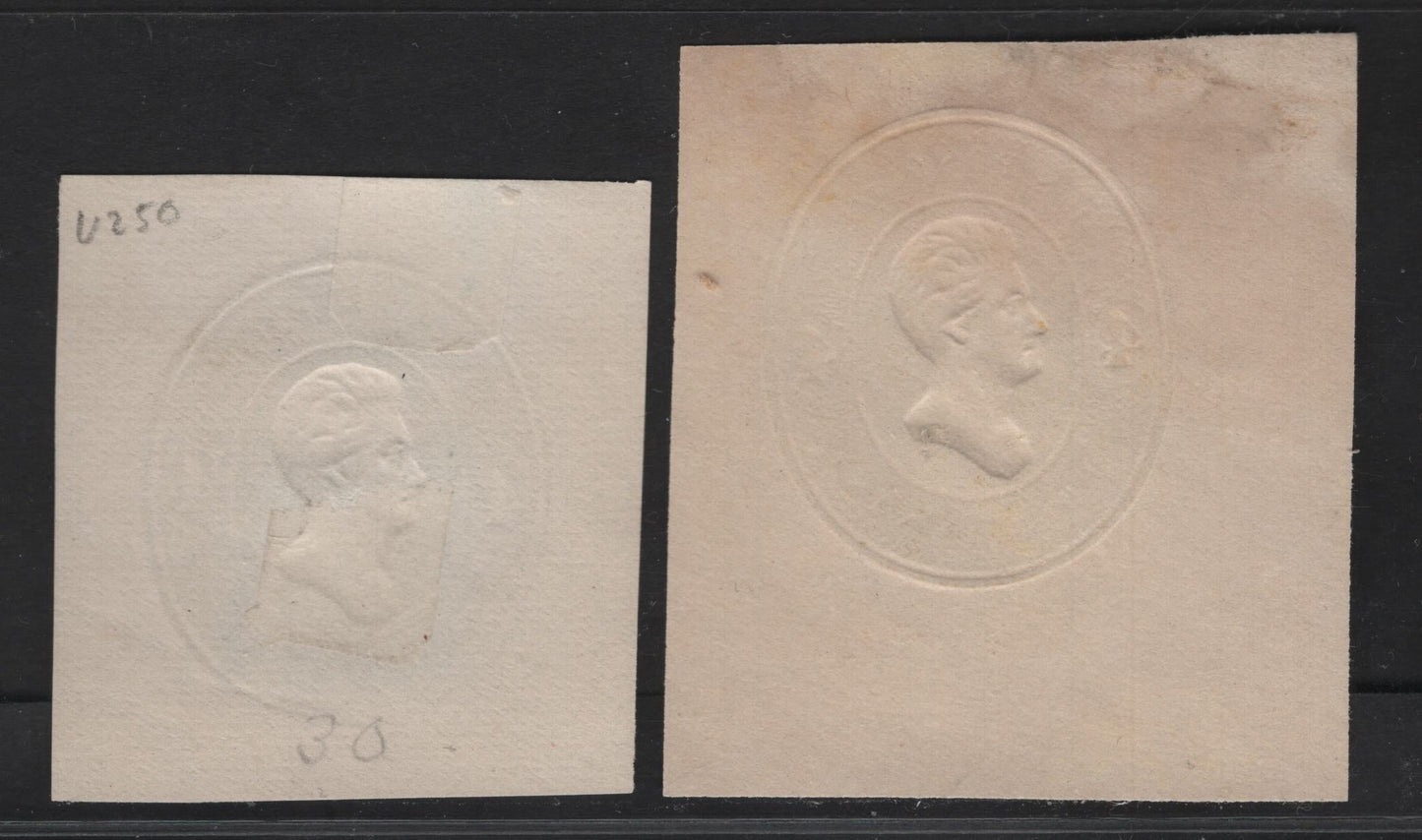 Lot 44 United States SC#U250, U256 4c Green Jackson, 1883-1886 Heads Issue, 2 Very Fine Unused Singles, White Paper, Dies 1 & 2