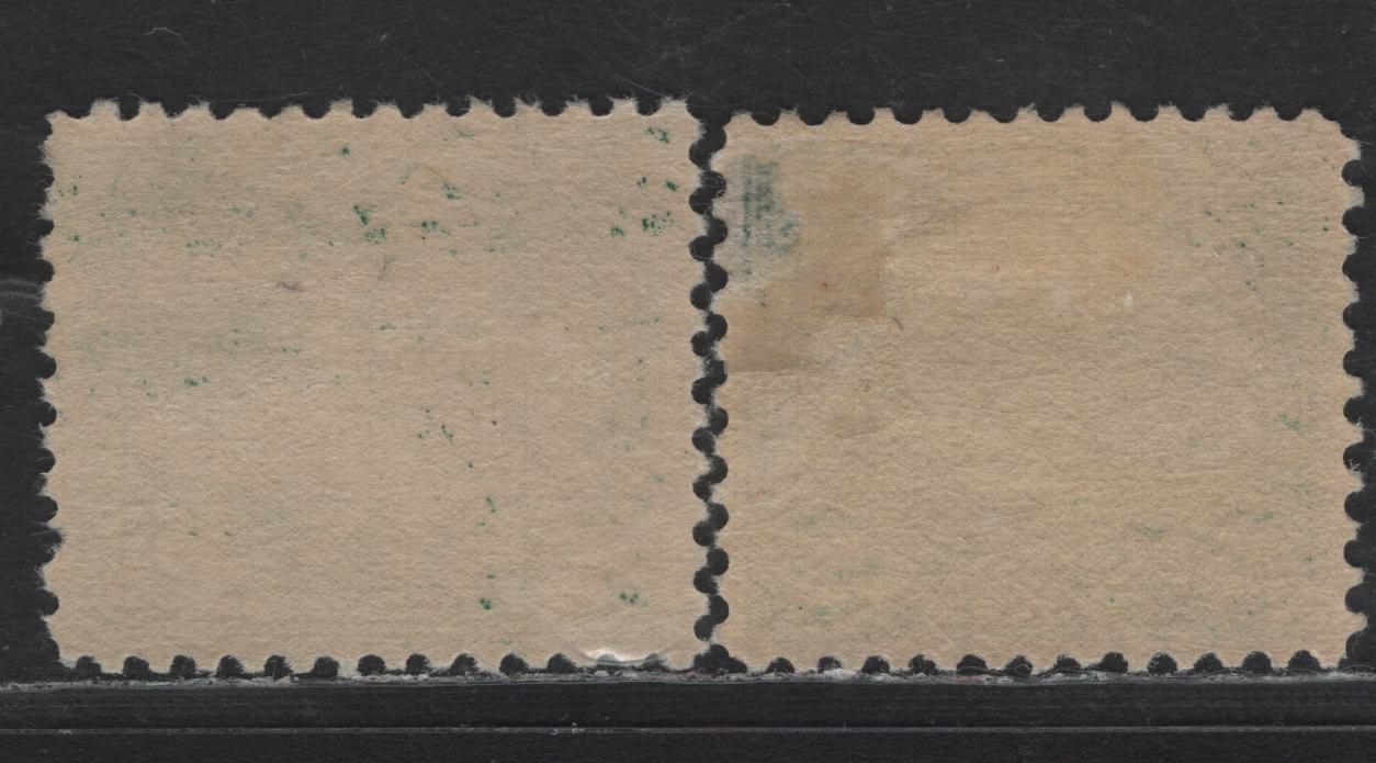 Lot 447 United States SC#568 25c Yellow Green Niagara Falls, 1922-1925 Presidents Issue, 2 Fine and VFOG Singles, Unwatermarked, Perf 11, Two Different Shades