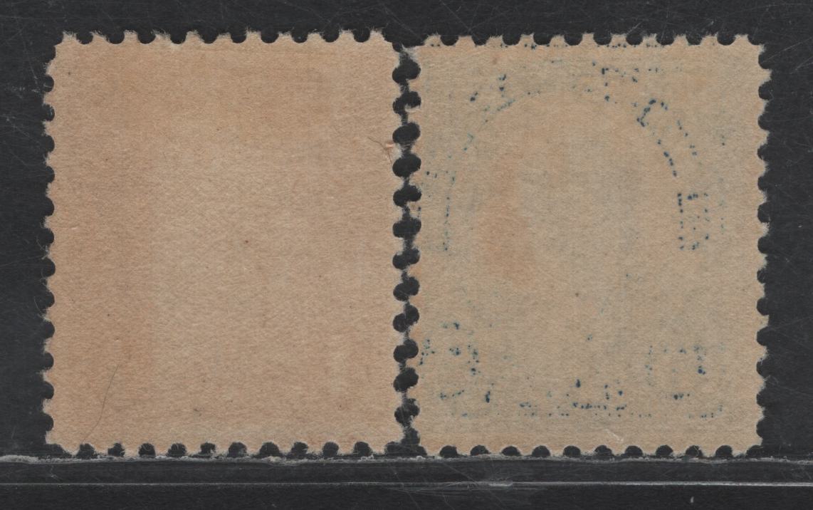 Lot 450 United States SC#556-557 4c - 5c Yellow Brown - Dark Blue Martha Washington - Theodore Roosevelt, 1922-1925 Presidents Issue, 2 FOG Singles, Unwatermarked, Perf 11