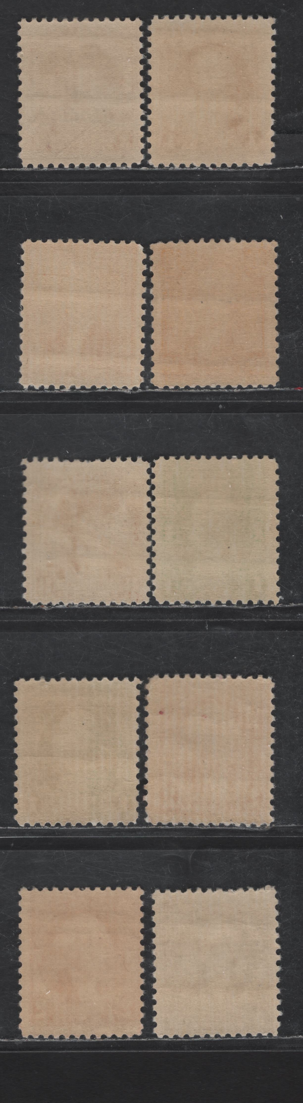 Lot 476 United States SC#704-709, 714-715 1/2c -10c Olive Brown - Orange Yellow Washington, 1932 Washington Bicentennial Issue, 10 VFNH Singles, Rotary Press Printing, Perf 11x10.5, Some Shade Variations