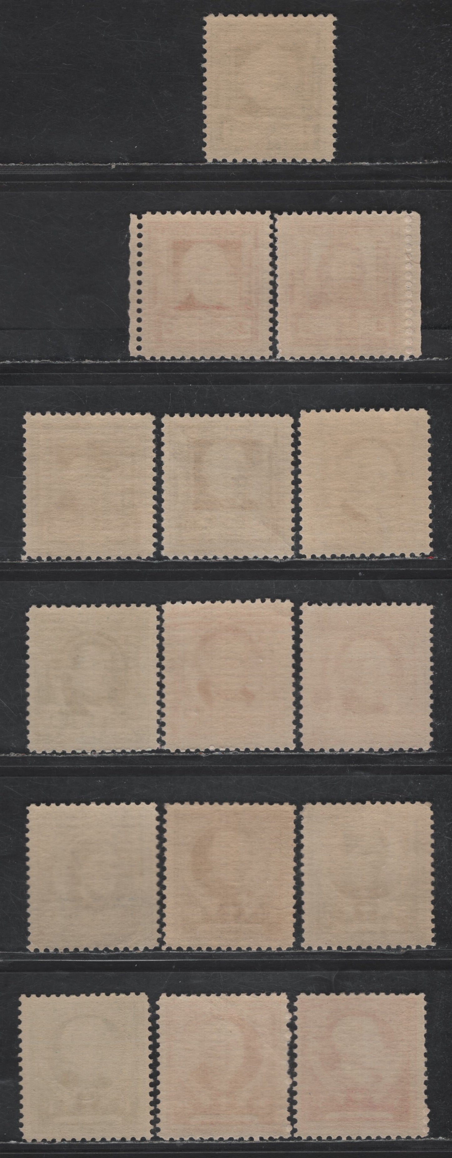 Lot 499 United States SC#859-873 1c - 10c Bright Blue Green -Dark brown Washington Irving - Booker T Washington, 1940 Famous Americans Issue, 15 F/VFNH Singles