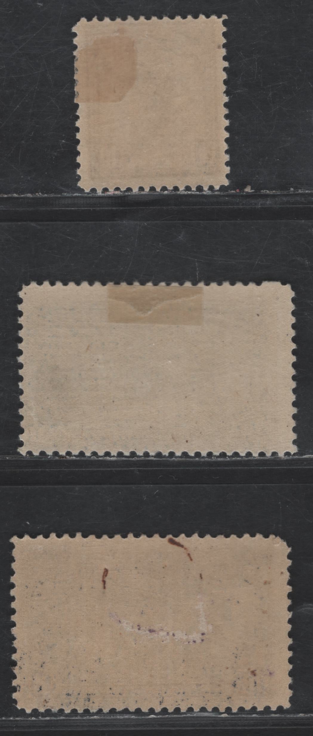 Lot 503 United States SC#E11, E12, F1 10c Ultramarine - Gray Violet Messenger On Bicycle - Eagle, 1911-1922 Special Delivery & Registration Issues, 3 FOG Singles, Unwatermarked & Single Lined USPS Wmk, Perfs 11 & 12