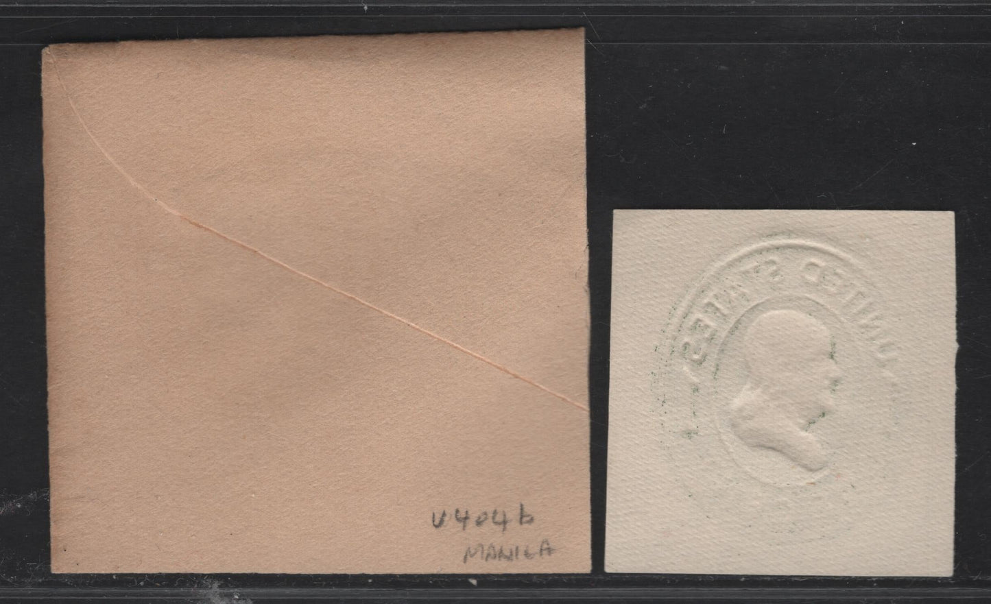 Lot 79 United States SC#U400, U402c 1c Green Franklin, 1907-1916 Heads Issue, 2 Very Fine Unused Singles White Wove Die 1 & Orienteal Buff Laid Die 4