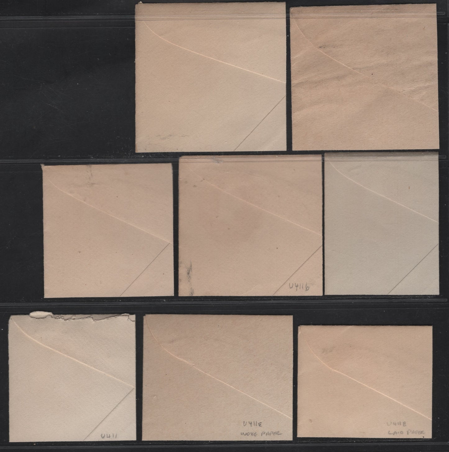 Lot 85 United States SC#U411-U411e 2c Carmine Franklin, 1907-1916 Heads Issue, 8 Very Fine/Extremely Fine Unused Singles White Laid & White Wove, Dies 1-6