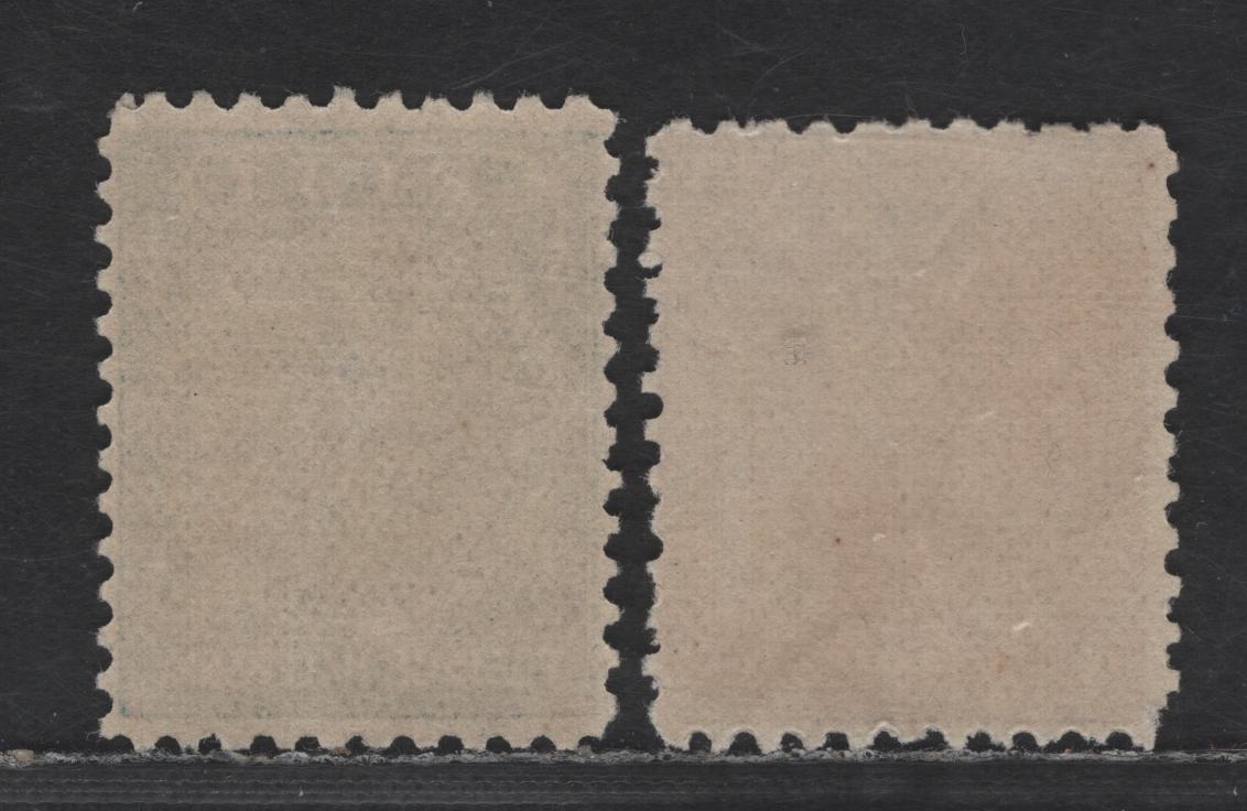 Lot 103 (C) Fiji SG#88, 99 1c - 1/2d Pale Mauve - Greenish Slate Emblems, 1891-1898 Emblems Issue, 2 F/VFOG Singles, Perf 11 & 11x11.75