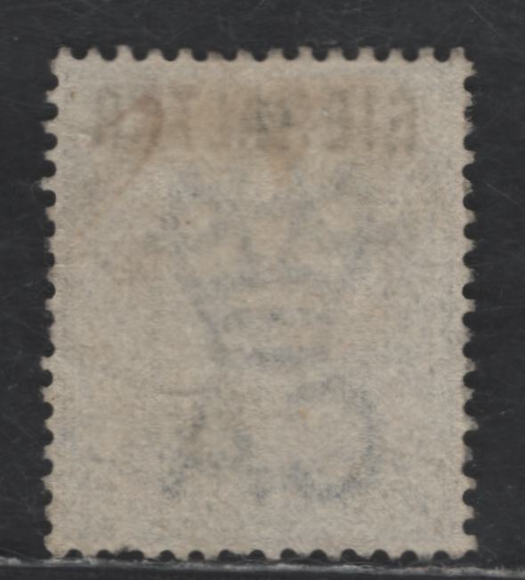 Lot 106 (C) Gibraltar SG#4a 2.5d Ultramarine , 1886 Queen Victoria Issue, A Very Fine Used Single, Blue-Black Overprinted Instead of Black Overprint