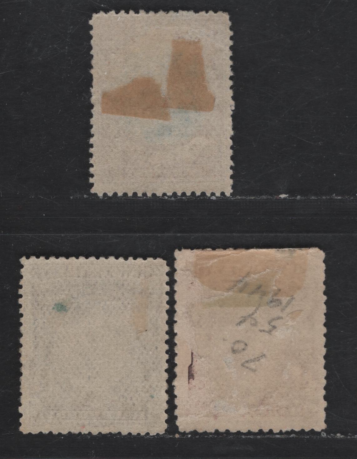 Lot 194 New Zealand SG#246,b, 247 1/2d -1d Purple Brown - Blue & Yellow Brown Mount Cook or Aorangi - Lake Taupo & Mount Ruapehu, 1898 Pictorial Issue, A FOG Singles, Unwatermarked, Perf 12-16