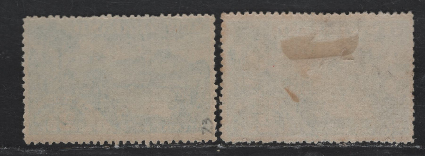 Lot 195 New Zealand SG#249-a 2.5d Blue & Sky Blue Lake Wakatipu & Mount Earnslaw, 1898 Pictorial Issue, 2 VFOG Singles, Unwatermarked, Perf 12-16, Inscription Spelled Wakitipu