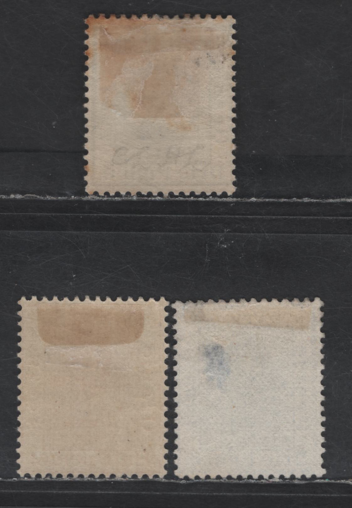 Lot 212 Orange Free State SG#51, 83, 85 3d - 2.5d on 3d Ultramarine Tree, 1883-1897 Tree Definitives, 3 F/VFOG & Unused Singles, 3d Has No Gum