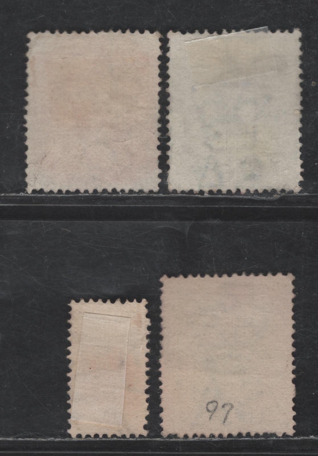 Lot 246 (C) South Australia SG#173, 174a, 188, 190 1/2d - 6d Pale Brown - Blue Queen Victoria, 1893-1894 Queen Victoria Keyplate Issues, 4 Fine/Very Fine Used Singles, Perf 15, Crown Over SA Wmk